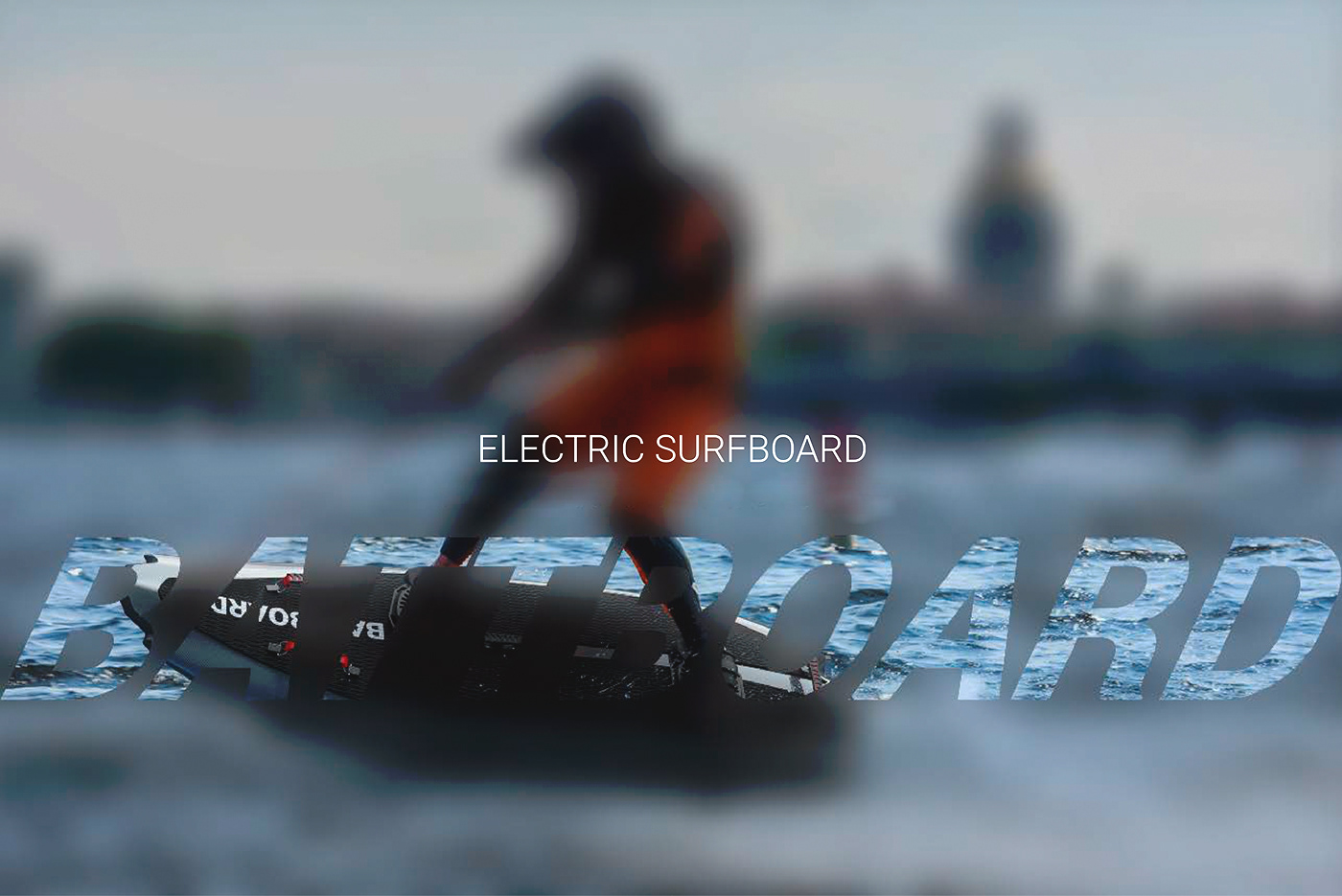 surfboard Electric Surfboard Ocean sea surfing industrial design  rendering 3D