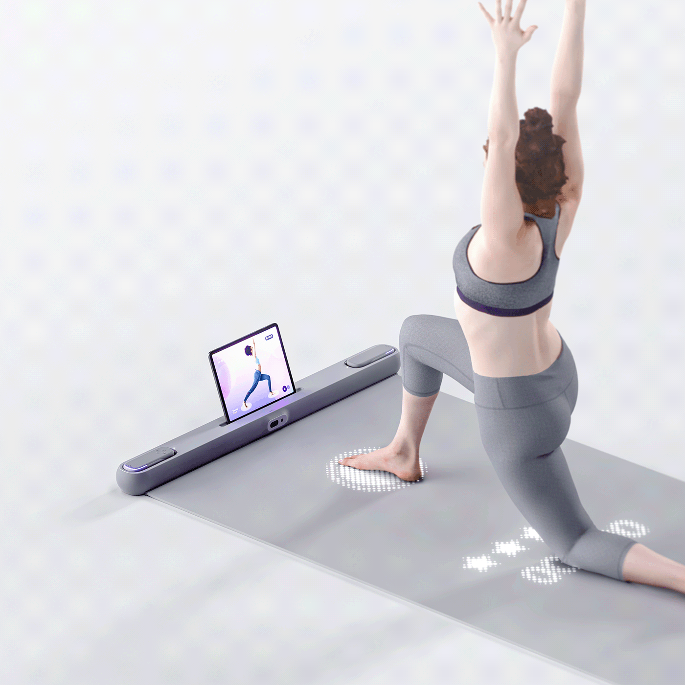 industrial industrial design  industrial designer product product design  Stretching Yoga design concept rendering fitness