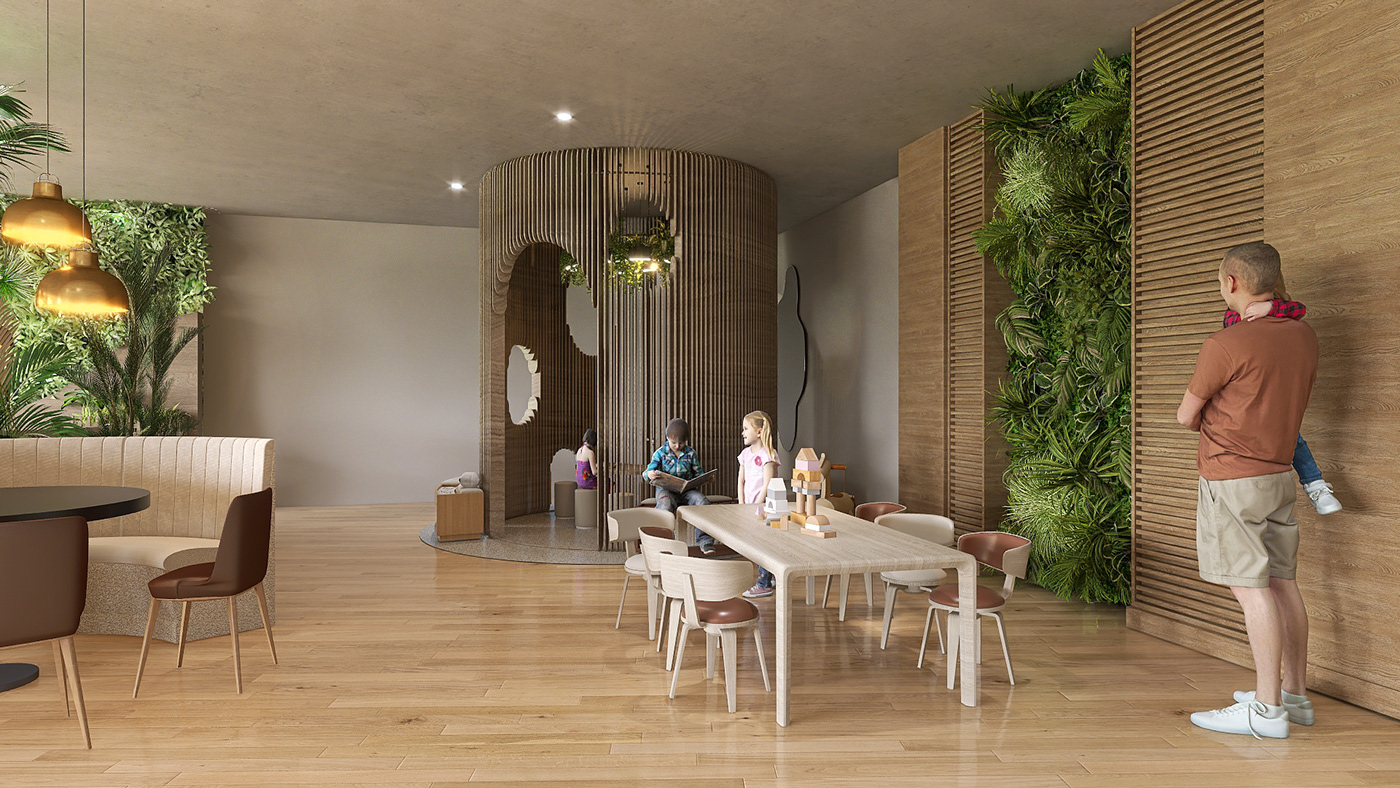 cafe bäckerei Visualisierung rendering 3D SketchUP immobilien artist Projektentwicklung