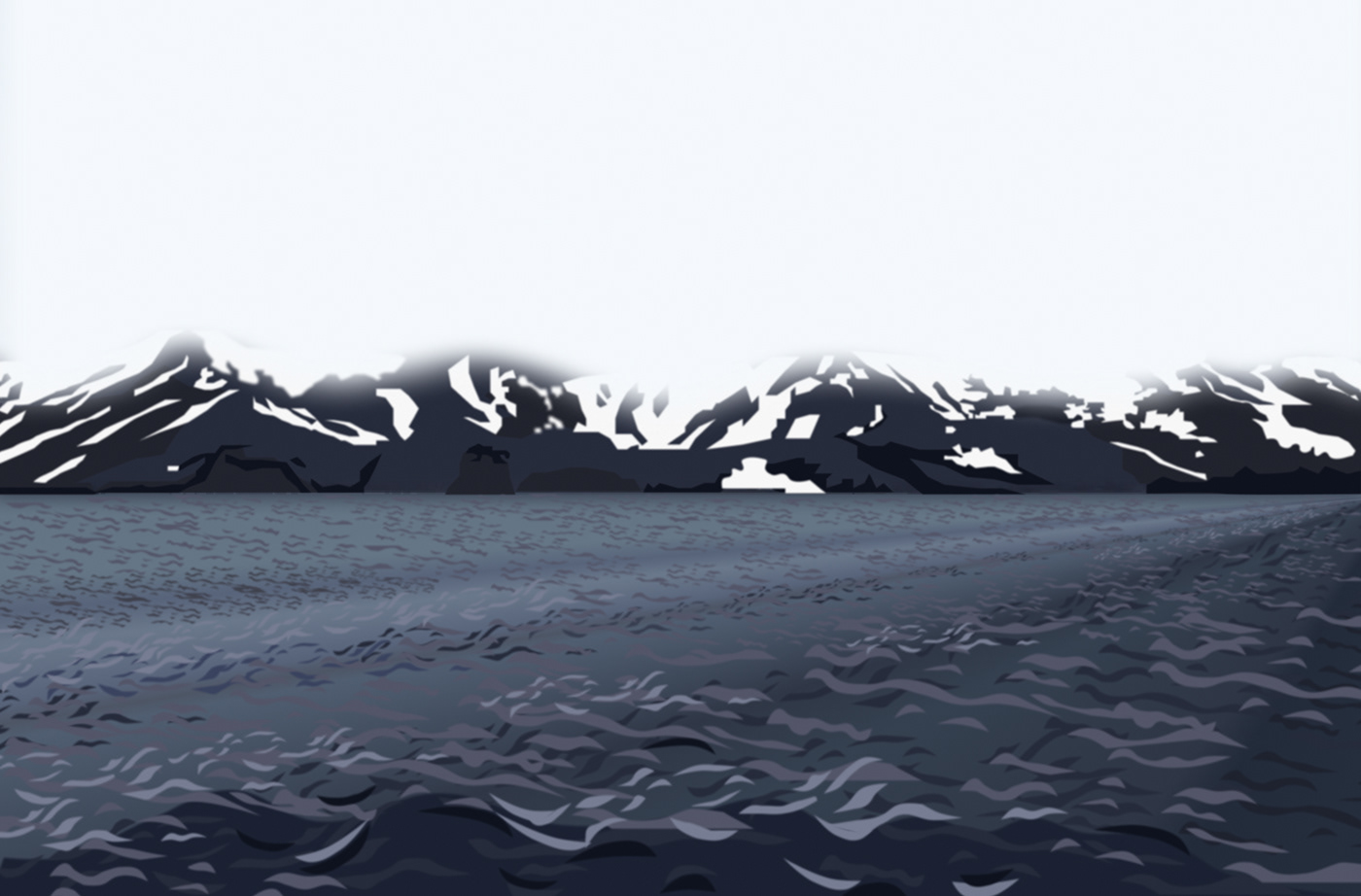 snow ILLUSTRATION  Digital Art  iceberg Arctic mountains antarctica north ice south pole