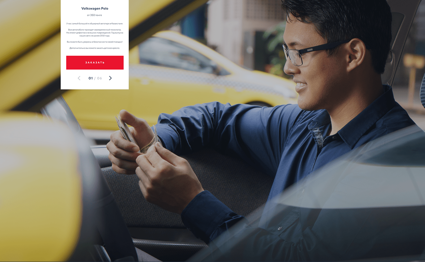 booking service inspiration interactive landing page redesign taxi UI ux Web Website