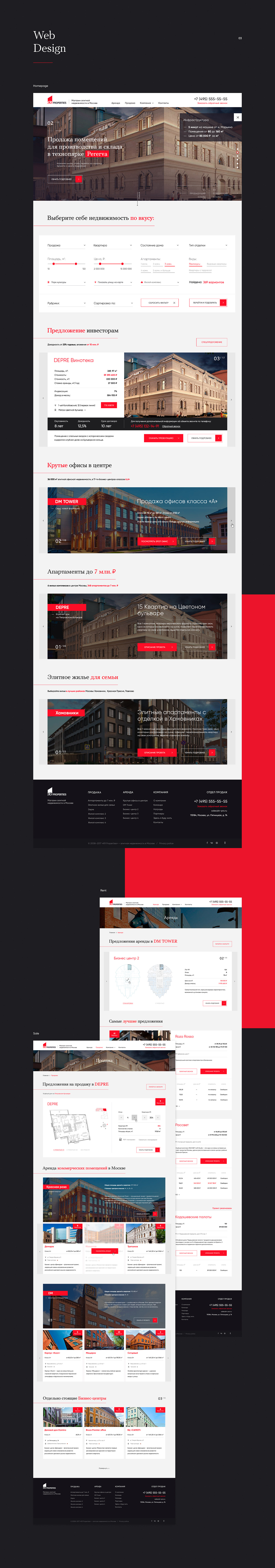 architecture Webdesign interaction real estate clean ux/ui Style