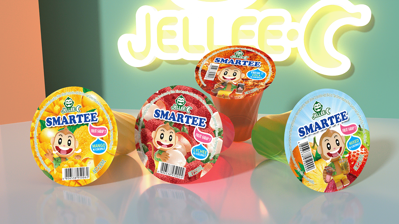 果冻包装 芒果 果冻 jelly jelly Food  fruit jelly gum drops GoodType lettering