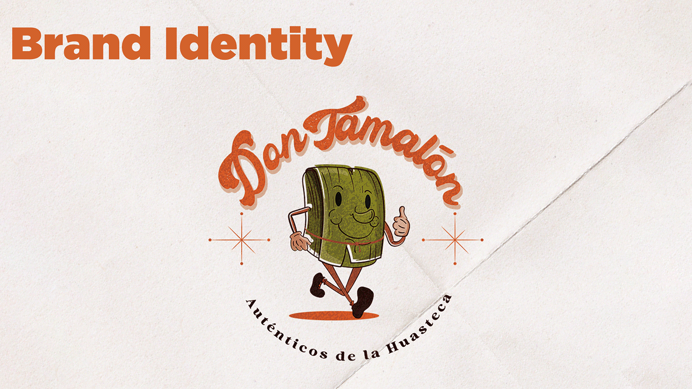 ILLUSTRATION  adobe illustrator Brand Design logo designer brand identity visual restaurant Social media post retro design tamales