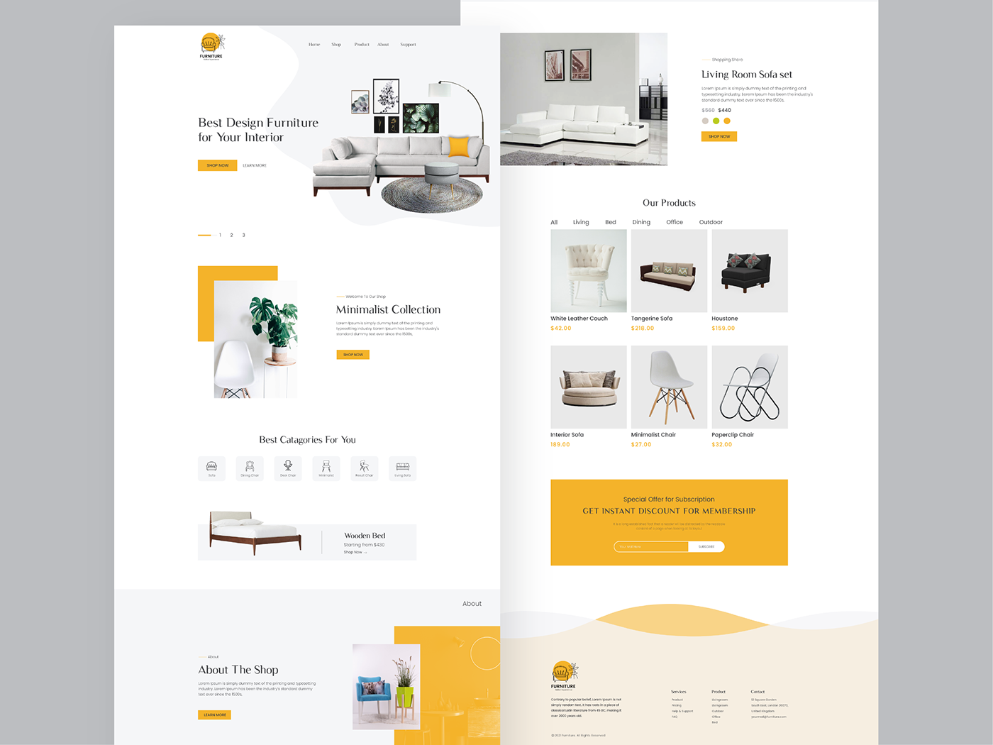 Ecommerce Ecommerce Business Furniture Website homedesign interior design  sofa ui design uiux Web UI Website Design