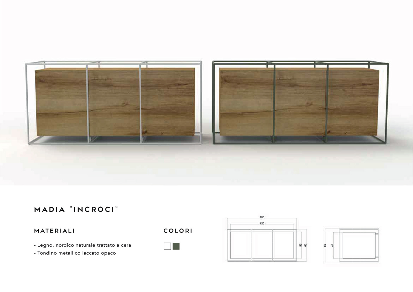 design METALLO legno wood architecture Render interior design  forniture madia