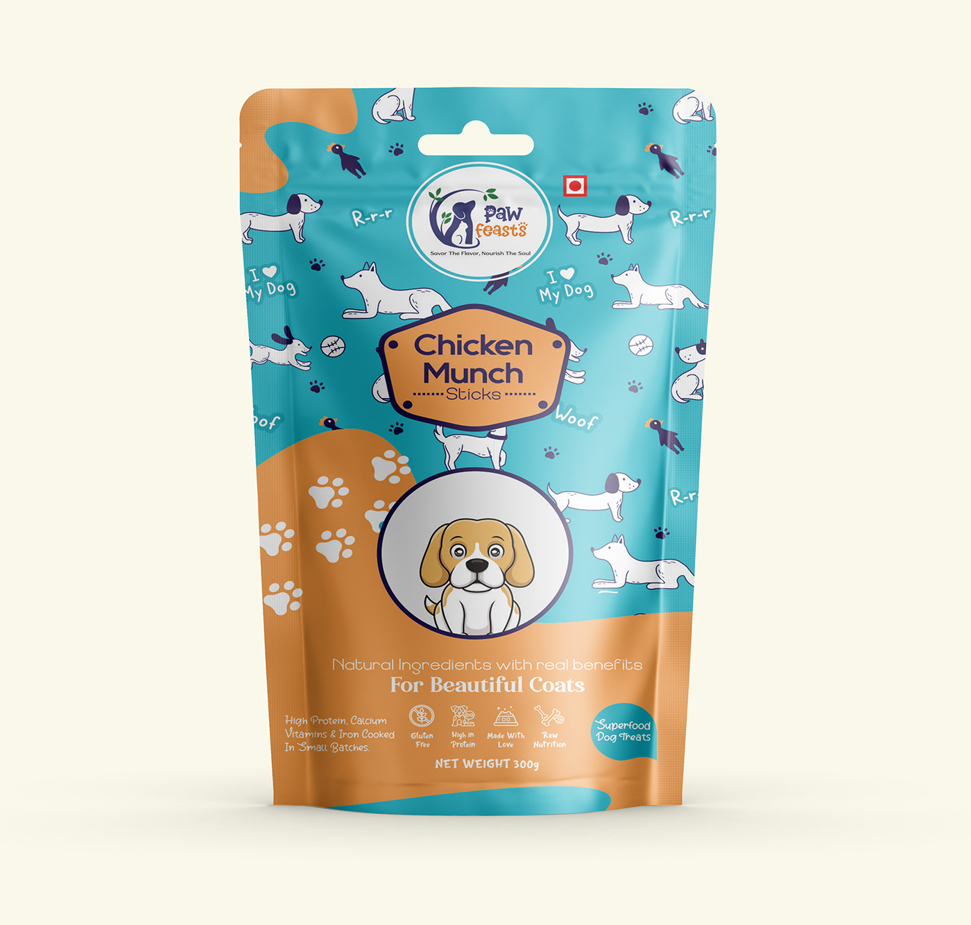 pouch Pouch Design  pet food dog food dog food packaging Mockup Packaging branding  cat food packaging design