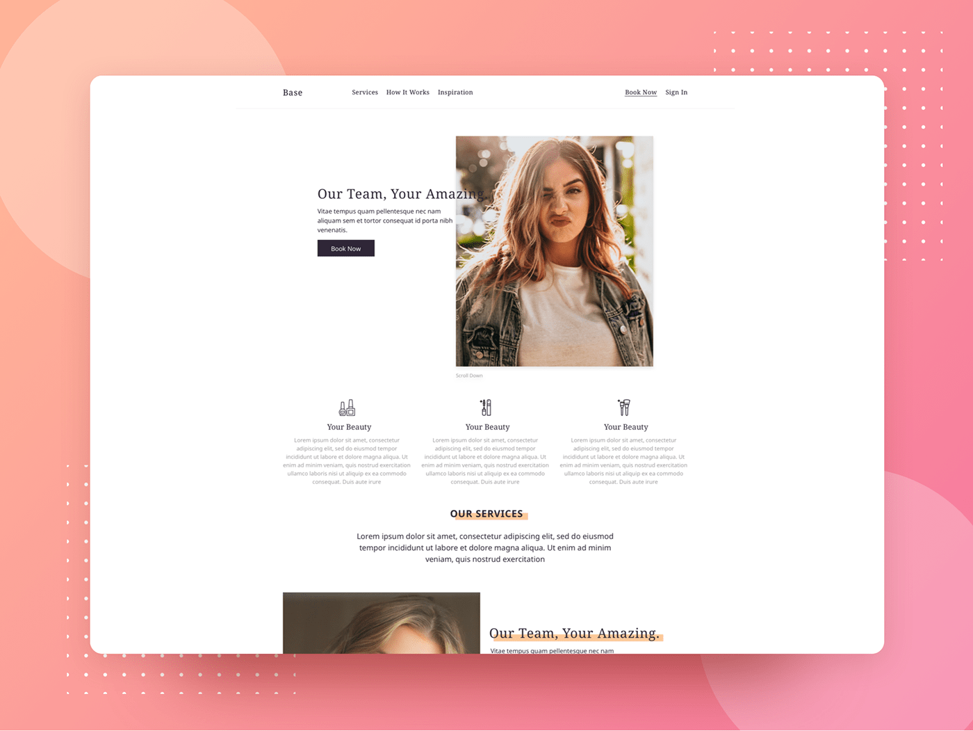fashion website user interface ux Website fashion booking