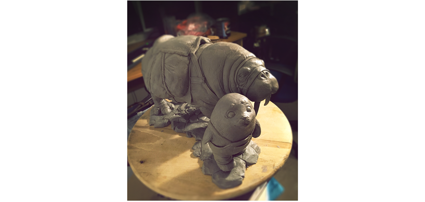 saga comicbook sculpey sculpture ghus friendo   walrus seal modeling polimerclay fionastaples brianvaughan sculptingtools