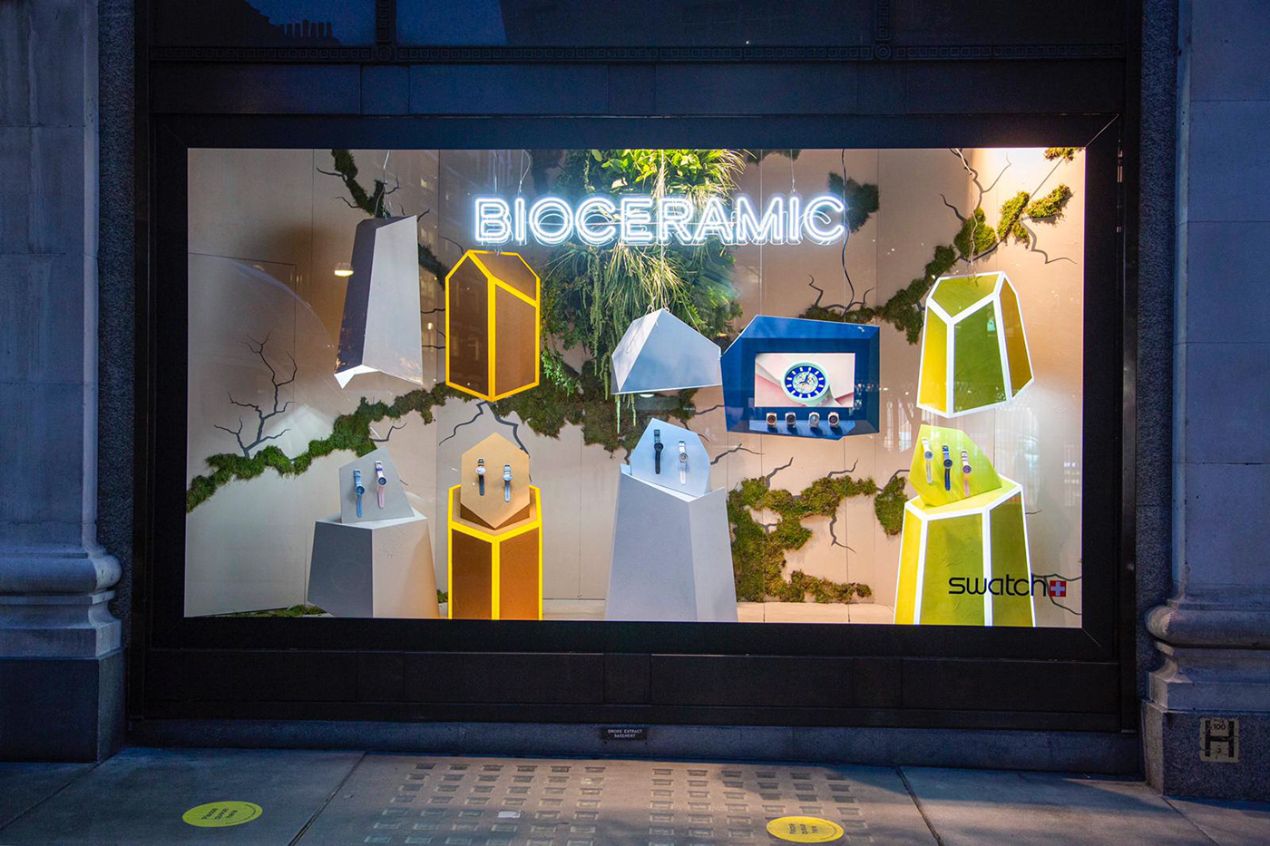 art direction  bioceramic concept design swatch Window Installation
