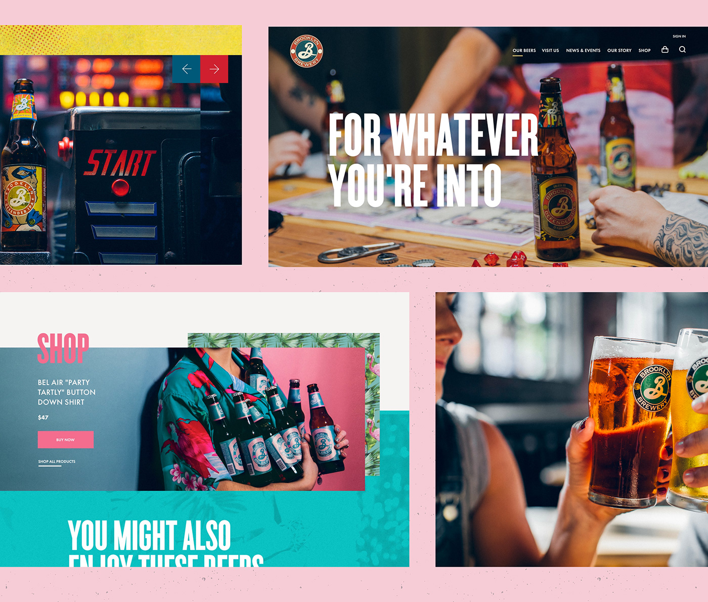 beer brand colorful drinks UI ux Webdesign Website brewery craft