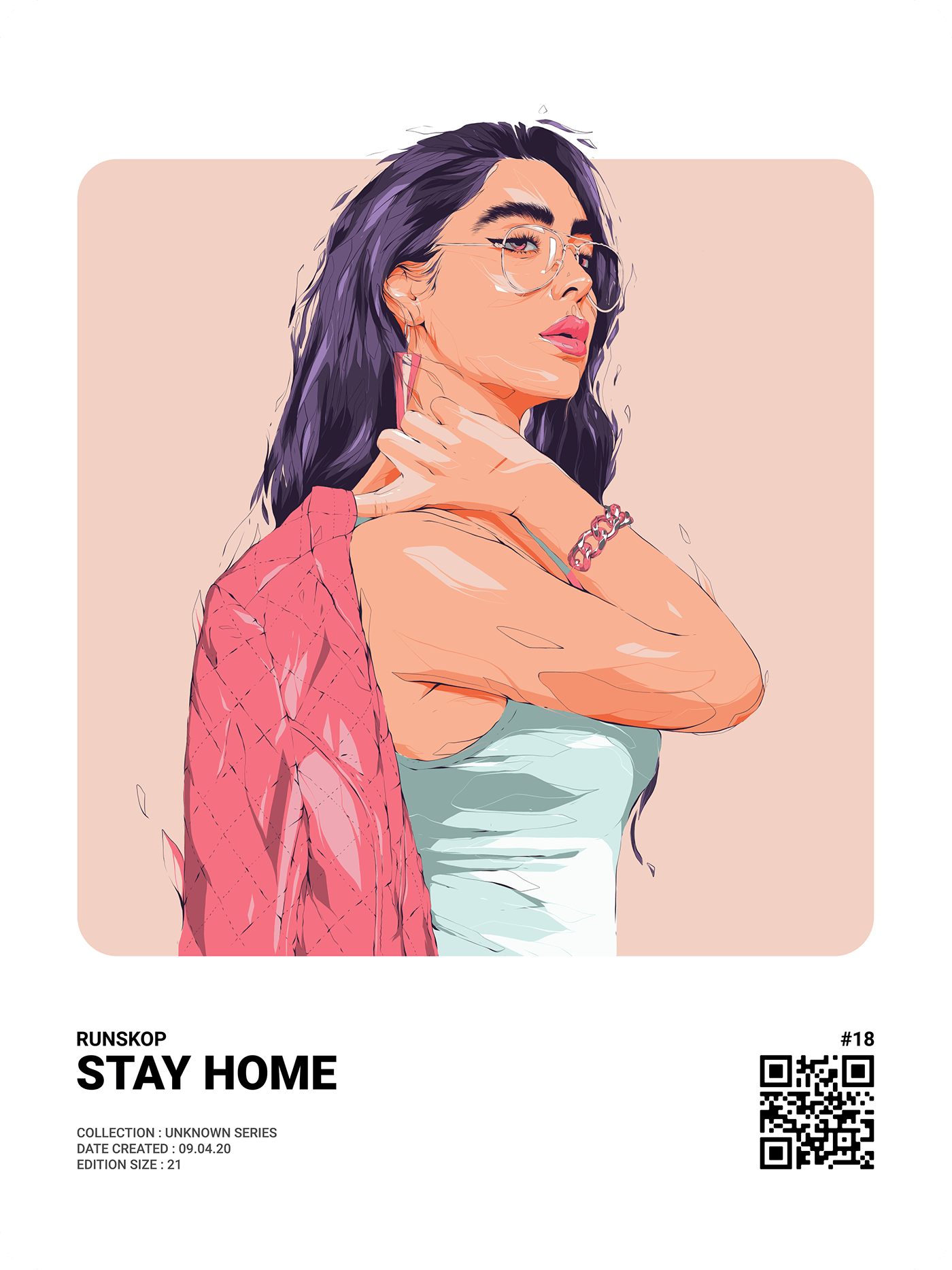 COVid digital painting ILLUSTRATION  portrait process speed painting stay home vector woman Digital Art 