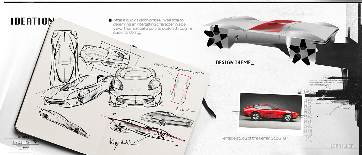 car design cardesign FERRARI CGI modeling sketch Alias automotive   industrial design 