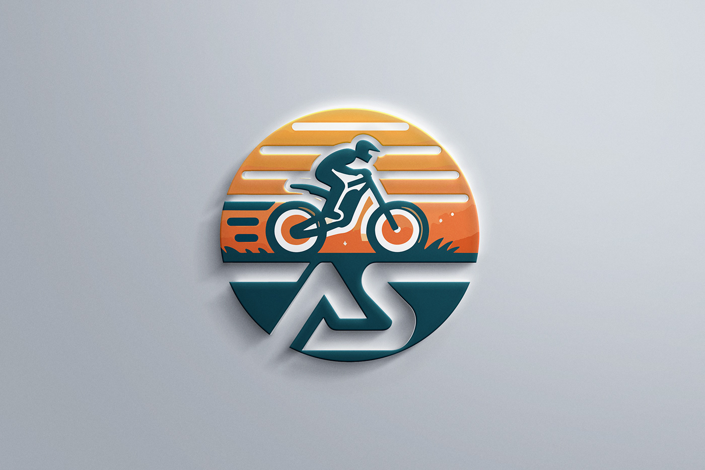 logo Logo Design Logotype brand identity branding  marketing   vector bike rider motorcycle vintage