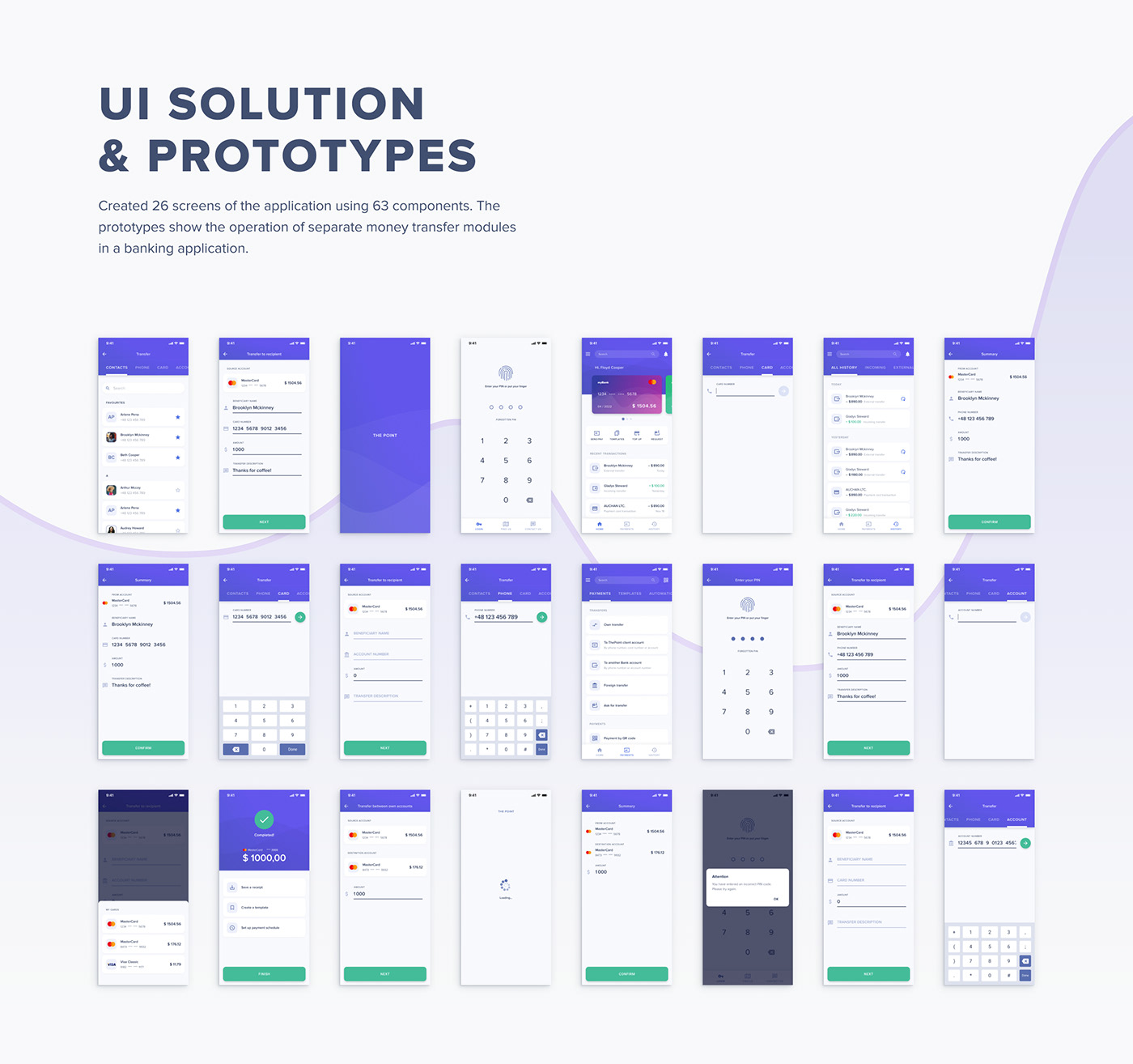 banking app UX design ui design prototype wireframe user flow workflow Mobile app research survey