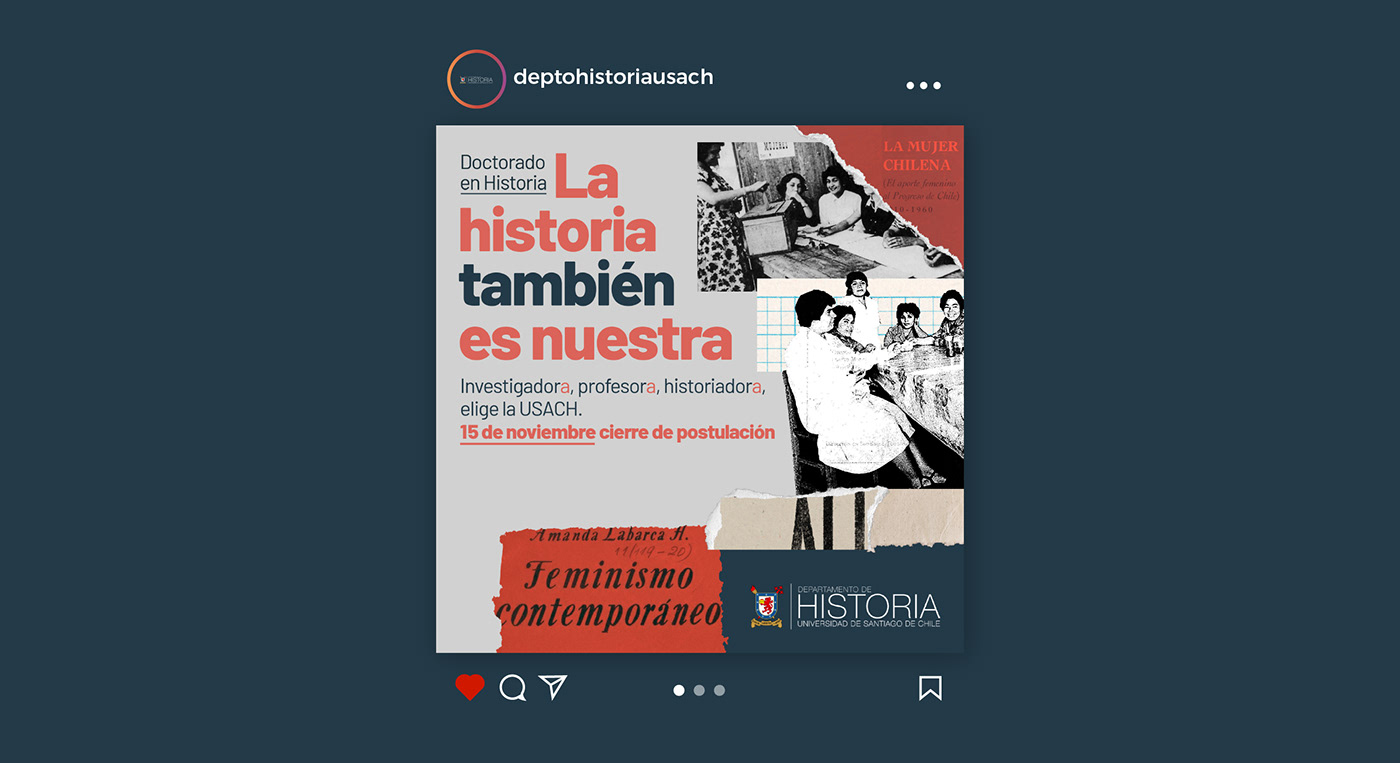 chile collage feminismo historia publicidad universidad