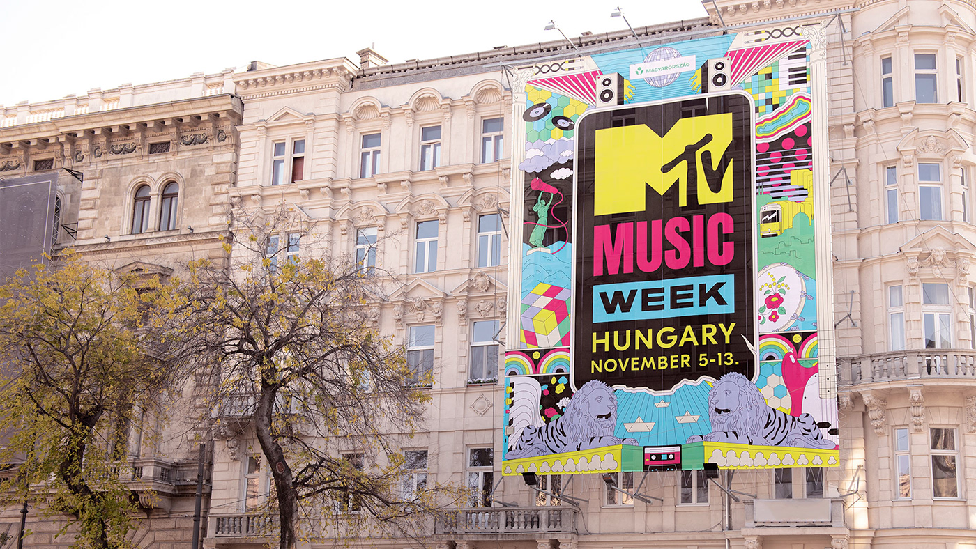 budapest colorful eclectic festival identity Mtv music party graphic design  ILLUSTRATION 