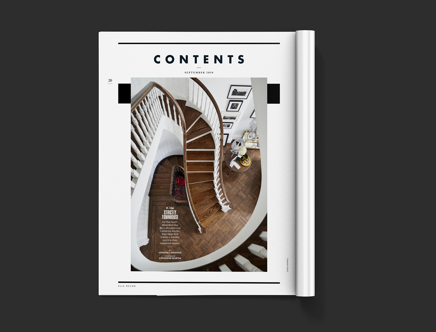 editorial elle decor Elle design graphic design  publication home