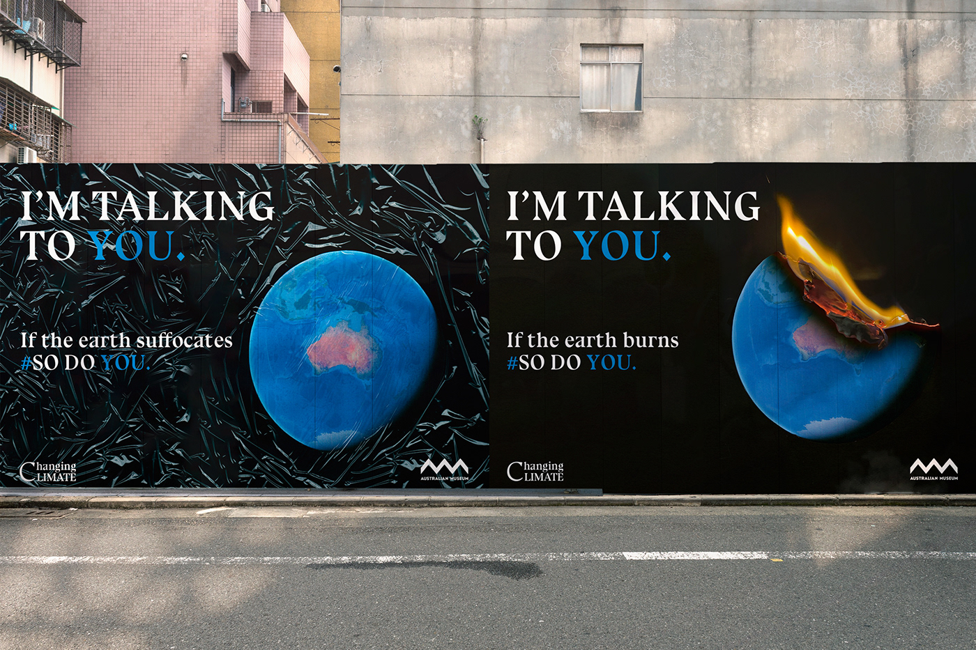 australian museum brand identity climate change branding  changing climate mock-up poster