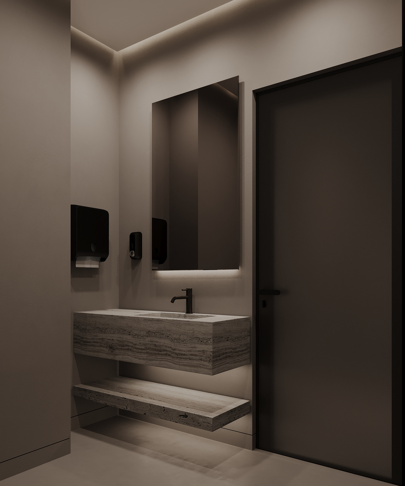 CGI architecture Render visualization interior design  archviz corona minimal toilet modern