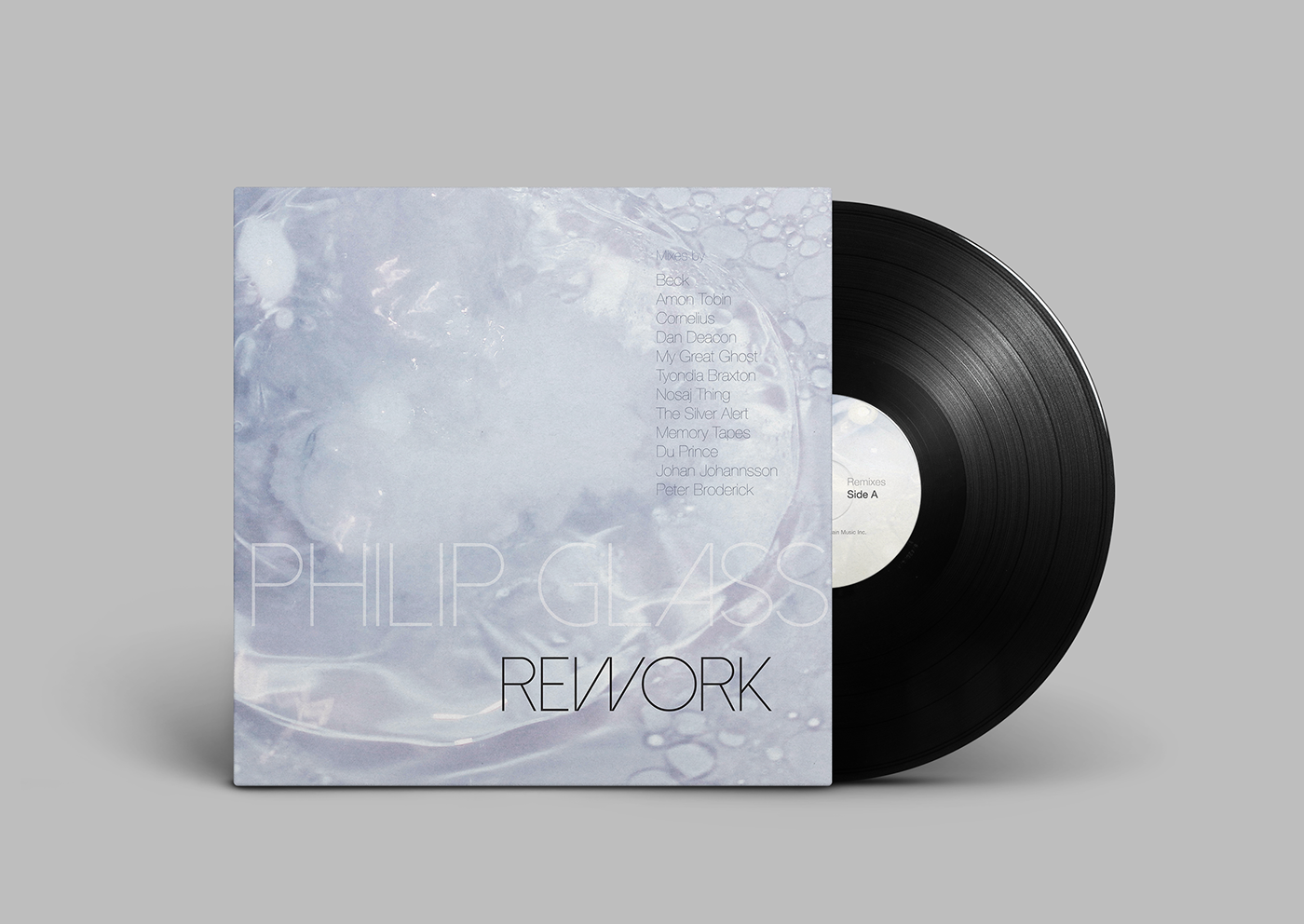 phillip glass disk vinyl cover sleeve opera SAIC package design record