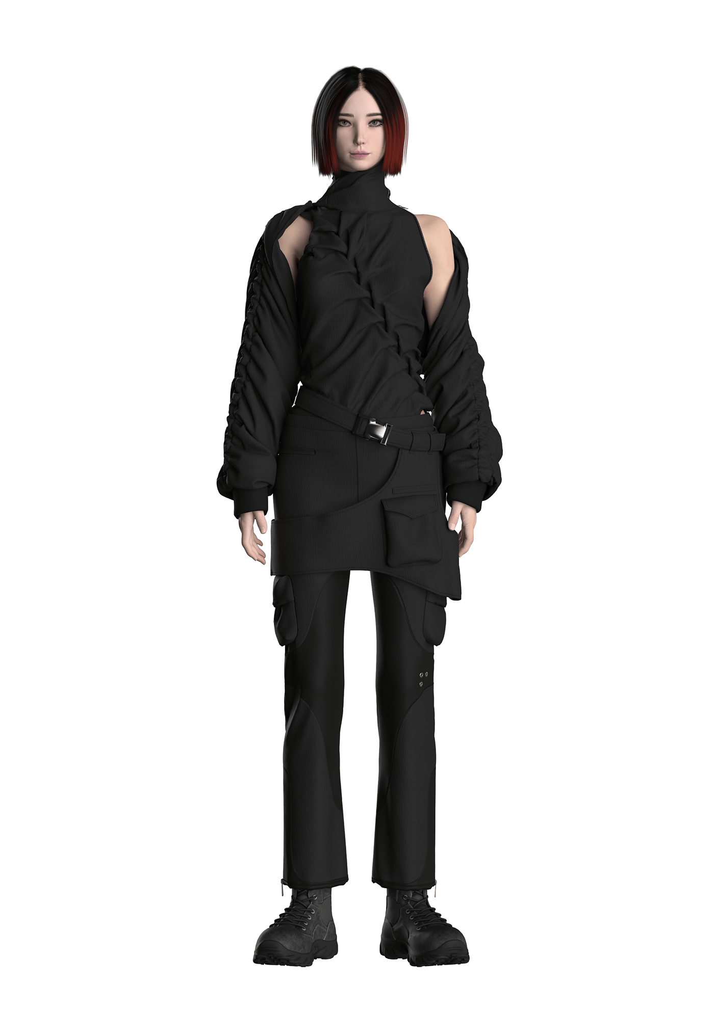 charaterdesign conceptart 3dart 3DDesign Avater fashiondesign 3dfashion digitalfashion makeup Noai