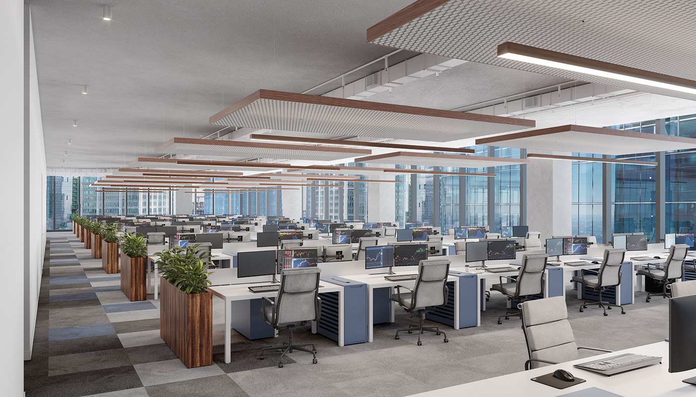 3D architecture archviz CGI corona Interior interior design  Office Design Render visualization