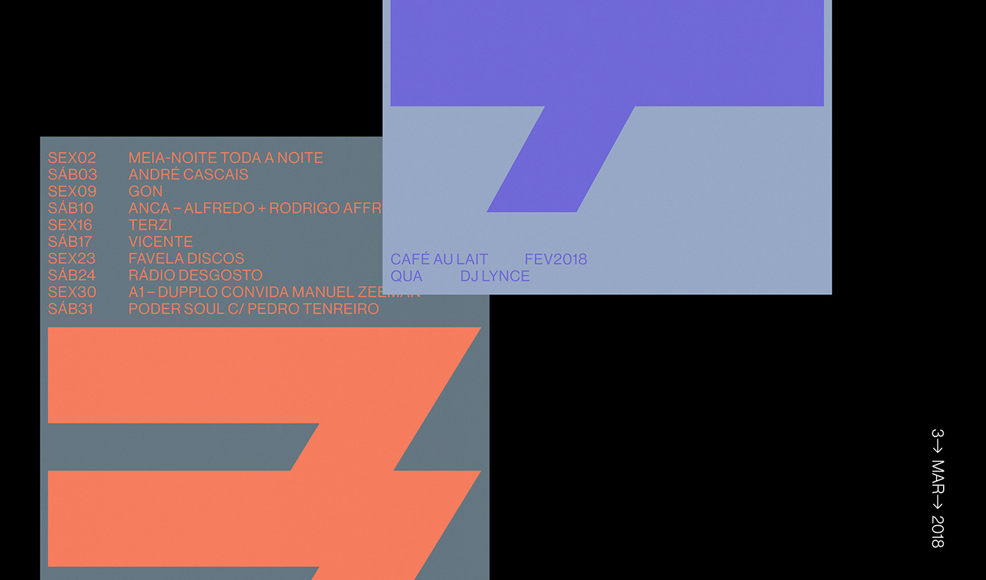 Café Au Lait graphic design  typography   night club composition ILLUSTRATION  Porto 2018 Poster Design colors