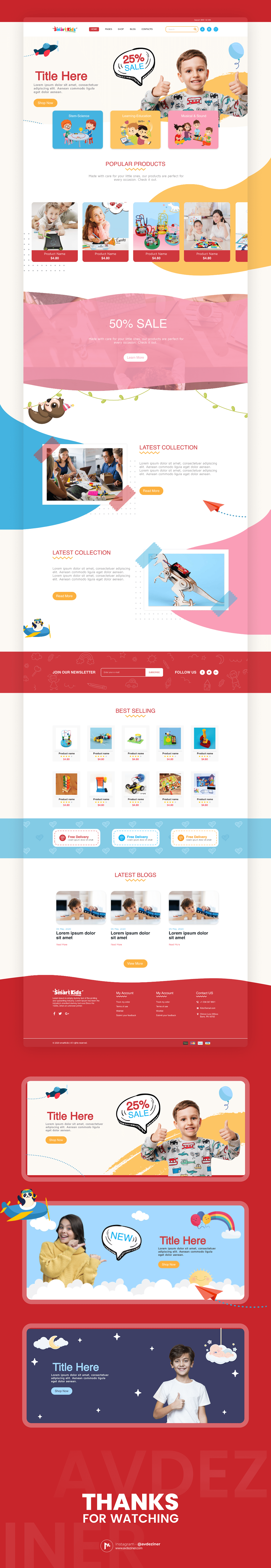 E commerce Website Figma landing page Toys Website ui design UI/UX user interface ux Web Design  Website