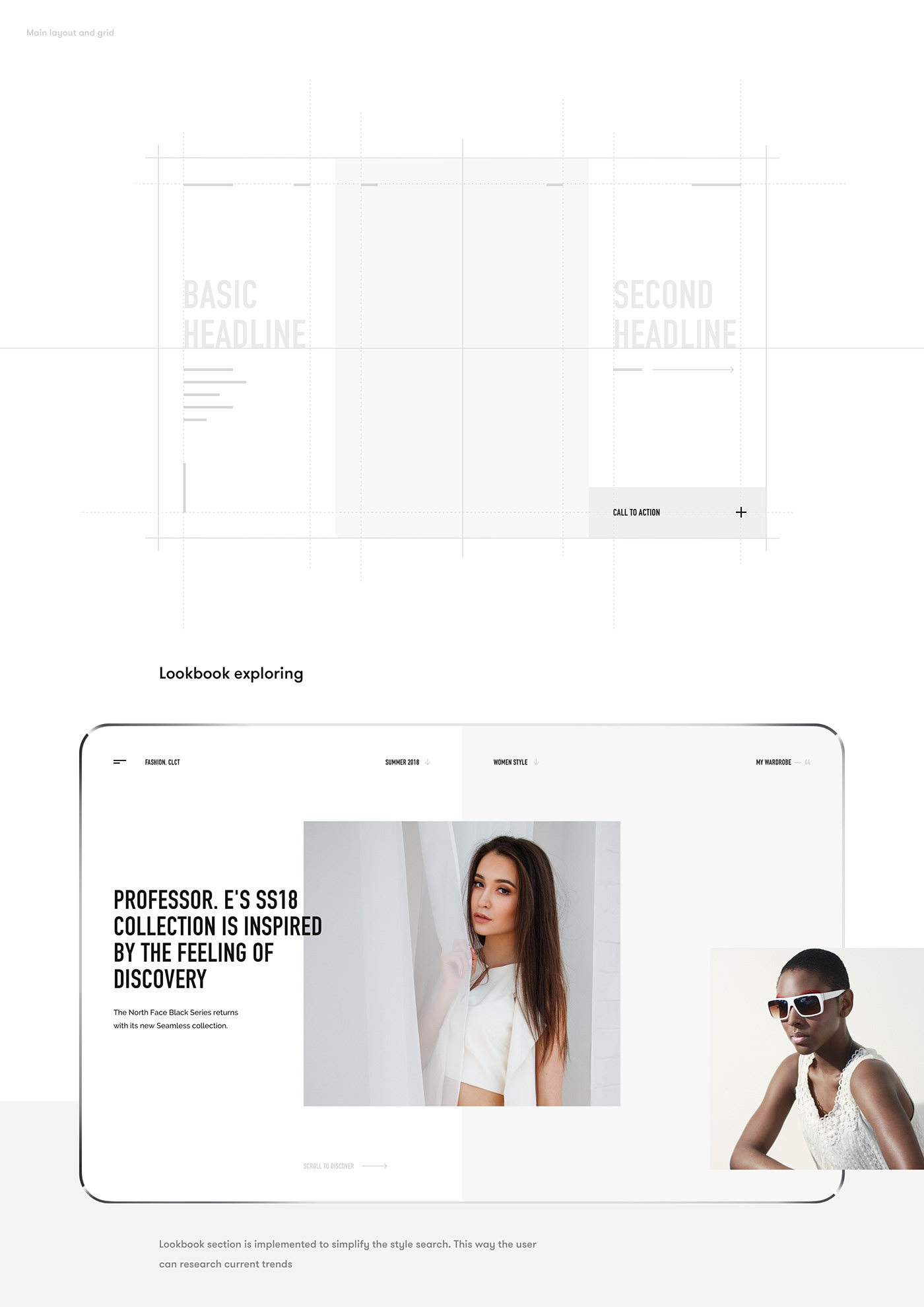 ux UI Interface Web Design  app e-commerce Fashion  clean Website interaction