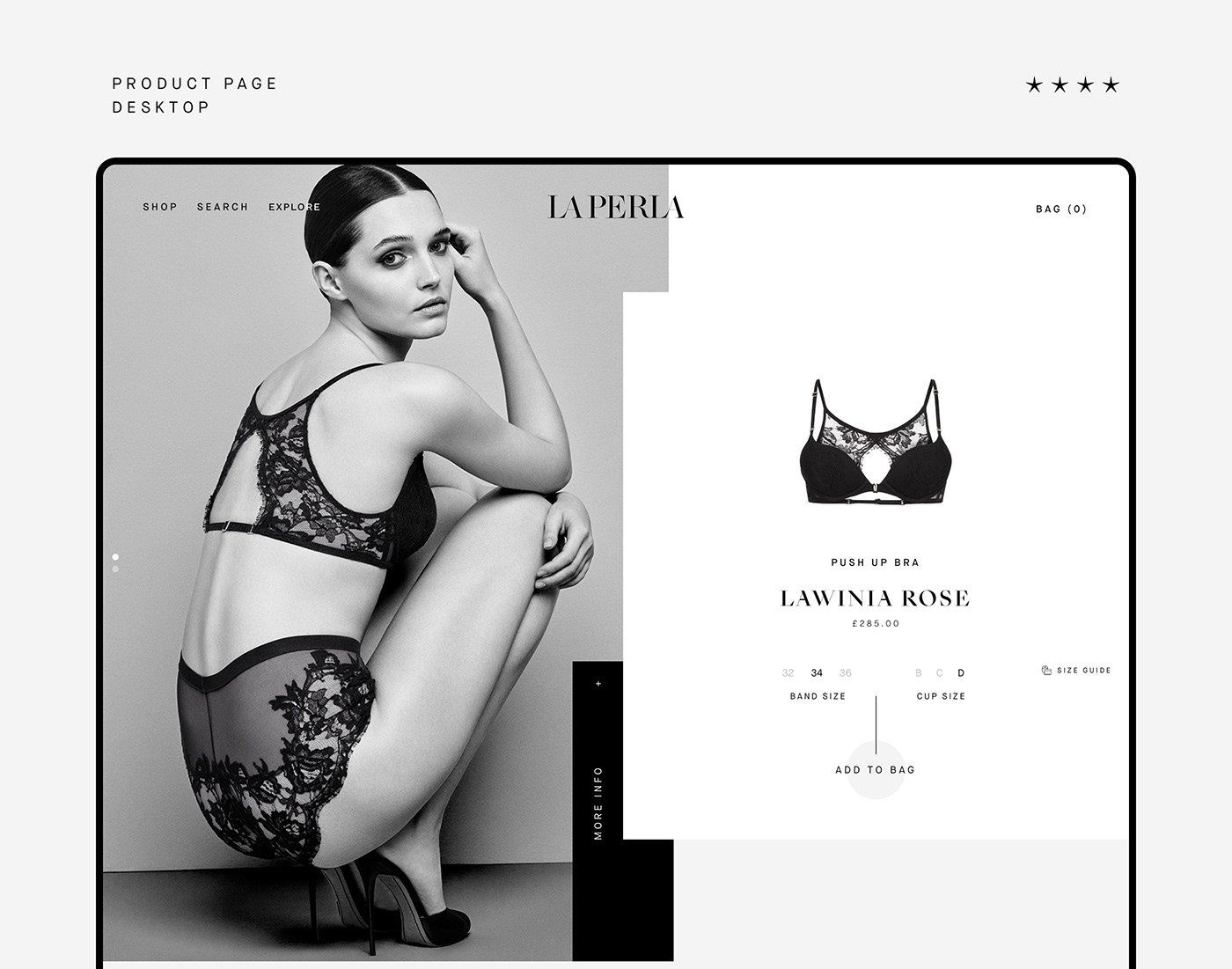 e-commerce Fashion  Interface lingerie shop ui design underwear UX design Web Design  magento