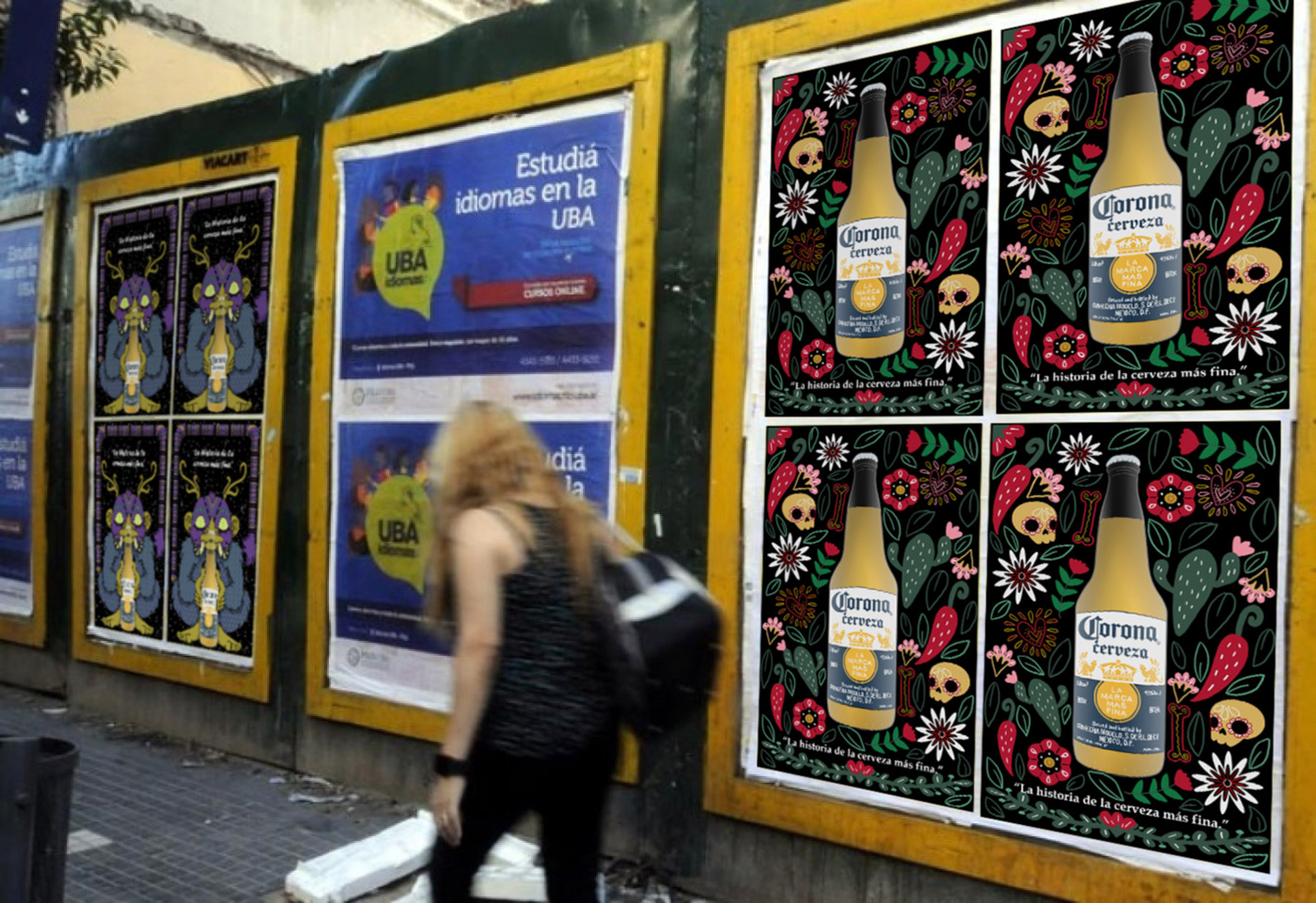 afiche cerveza corona ILLUSTRATION  ilustracion mejico mexico publicidad