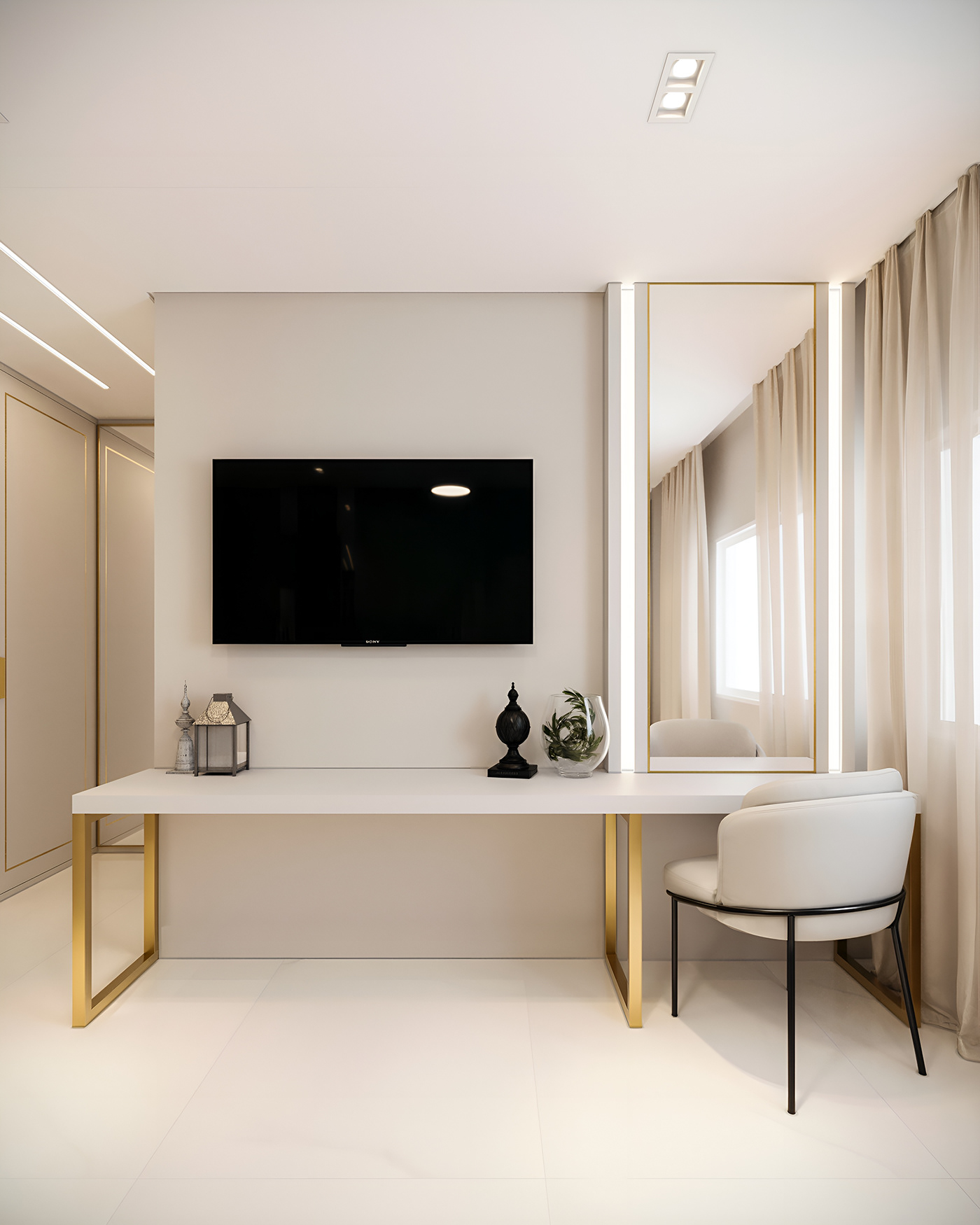 apartment interior visualization archviz architecture suite suítemaster Render interior design 