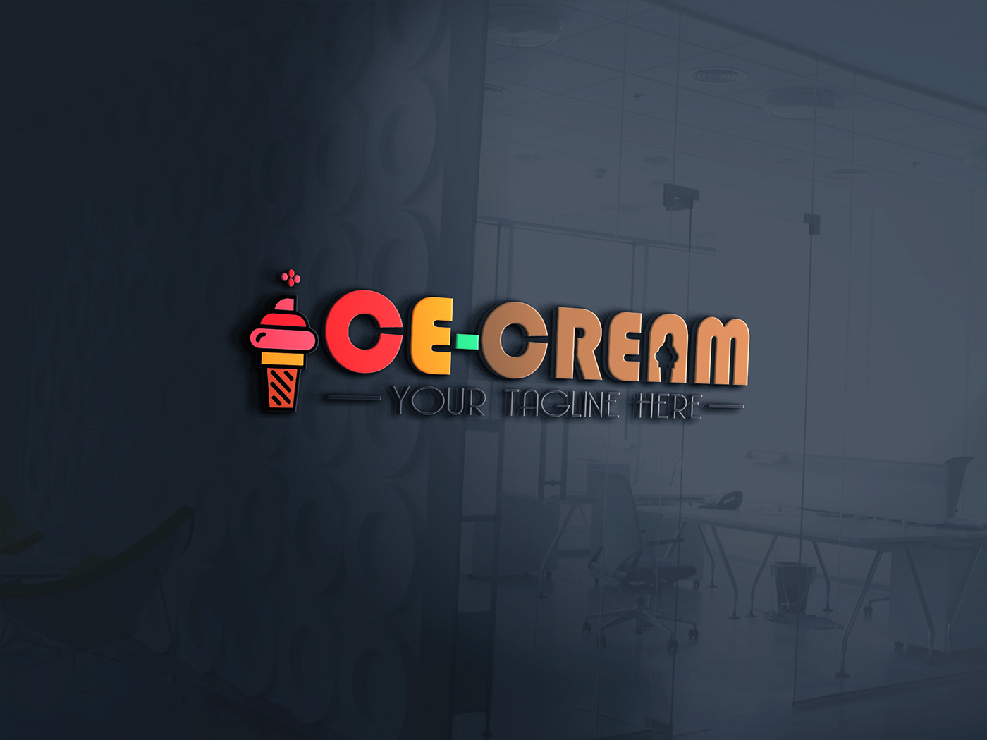 chocolate ice cream ice cream cone logo template strawberry sweet vanilla