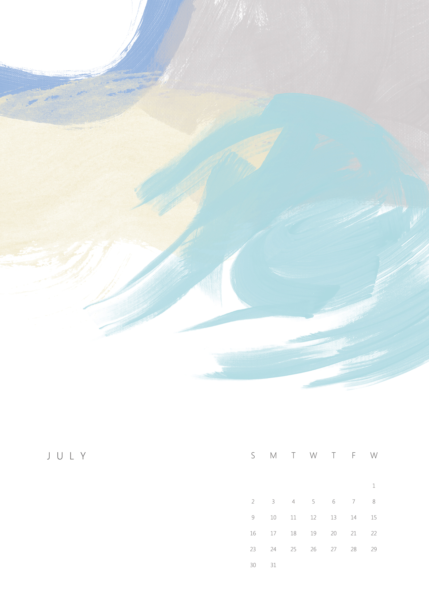 calendar year new year ILLUSTRATION  month Day One day water color