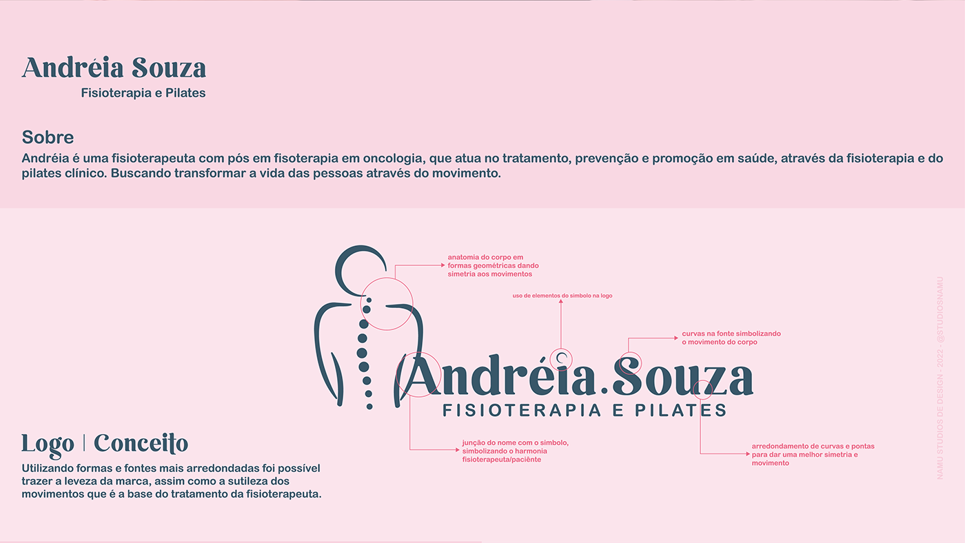 brand identity design gráfico feminina Fisioterapeuta fisioterapia identidade visual Logo Design marca saúde visual identity