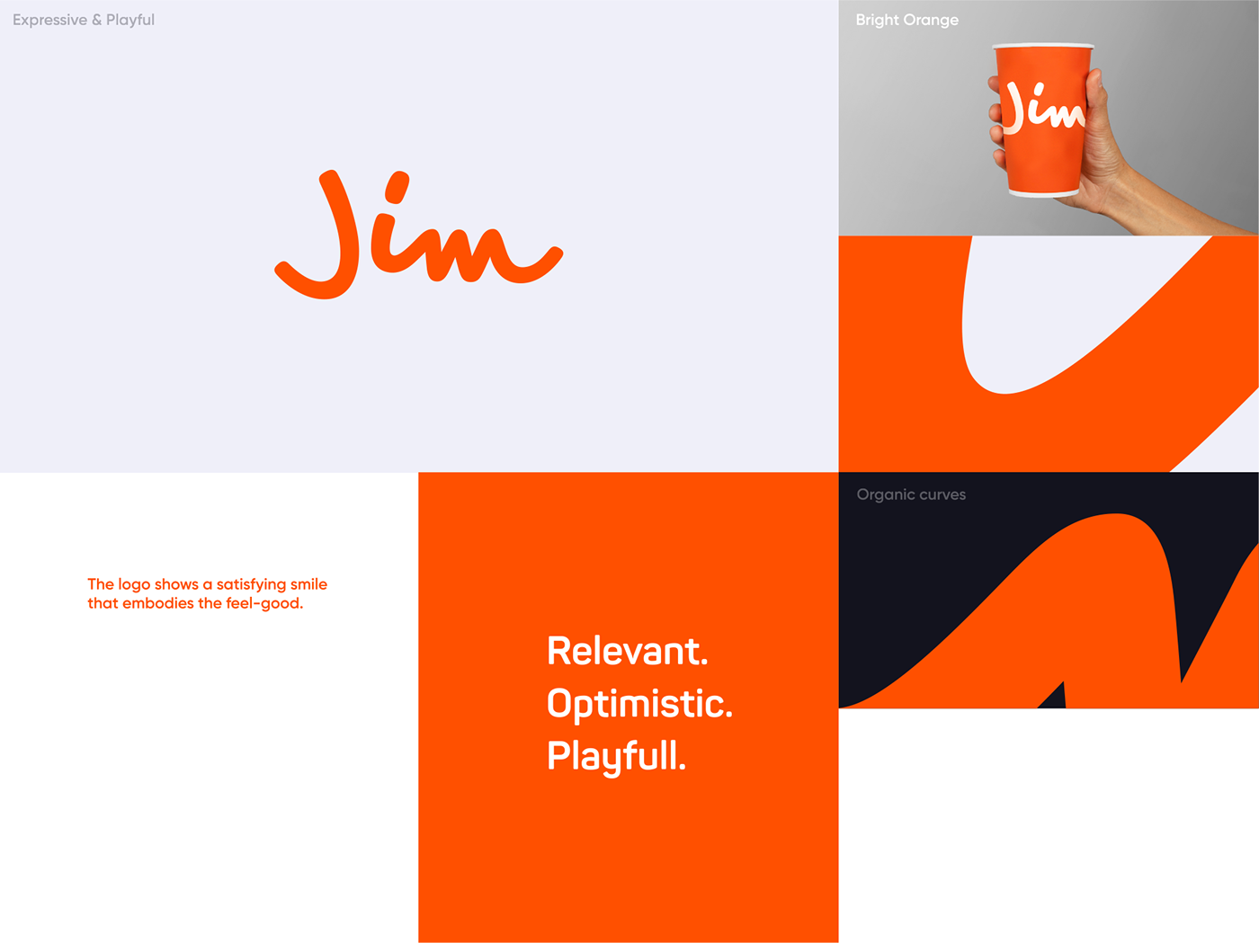 jim nelonen media handwriting logo Logo Design Positive orange Rebrand channel design UI system