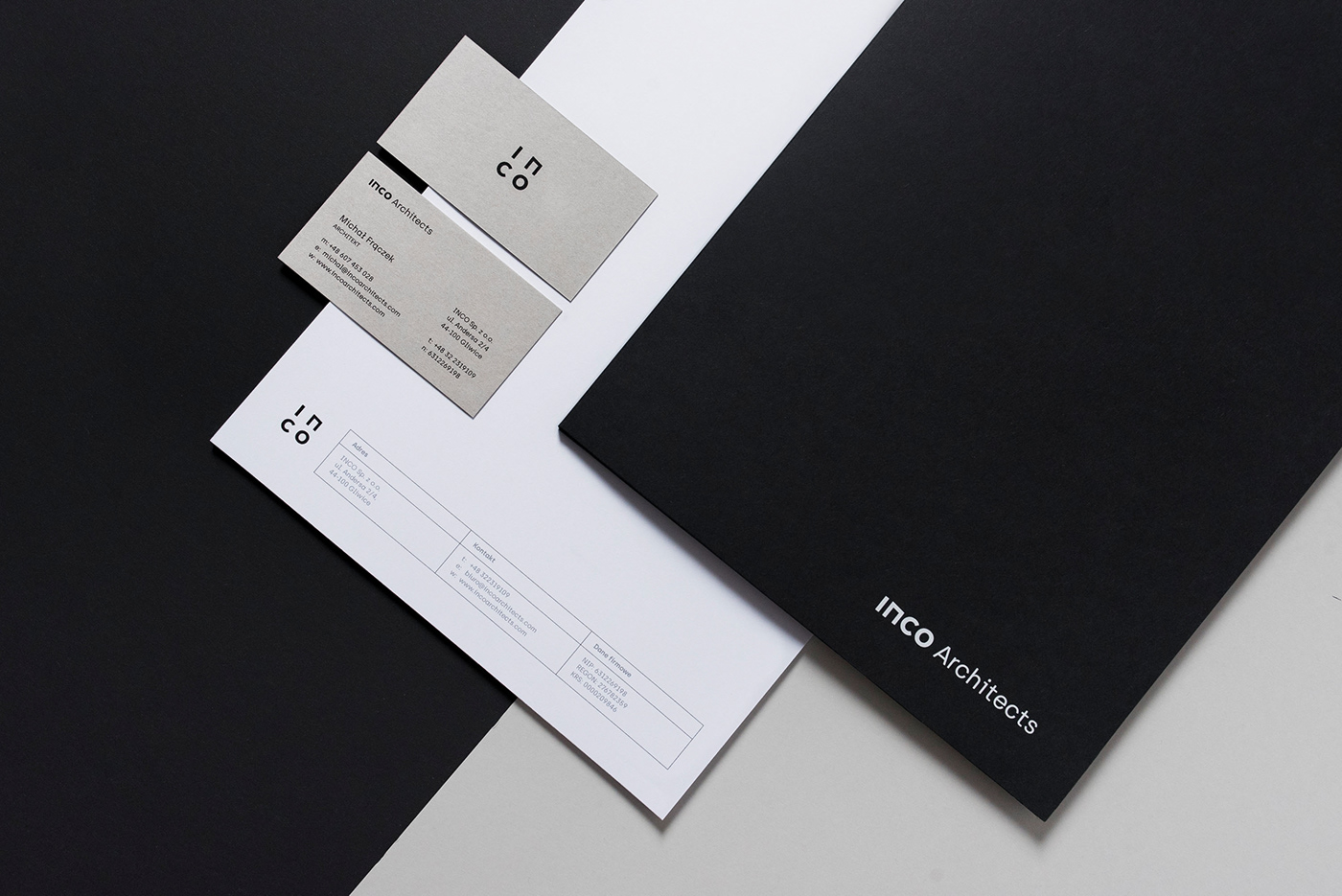 branding  poland minimal simple architect logo architecture concrete print gray