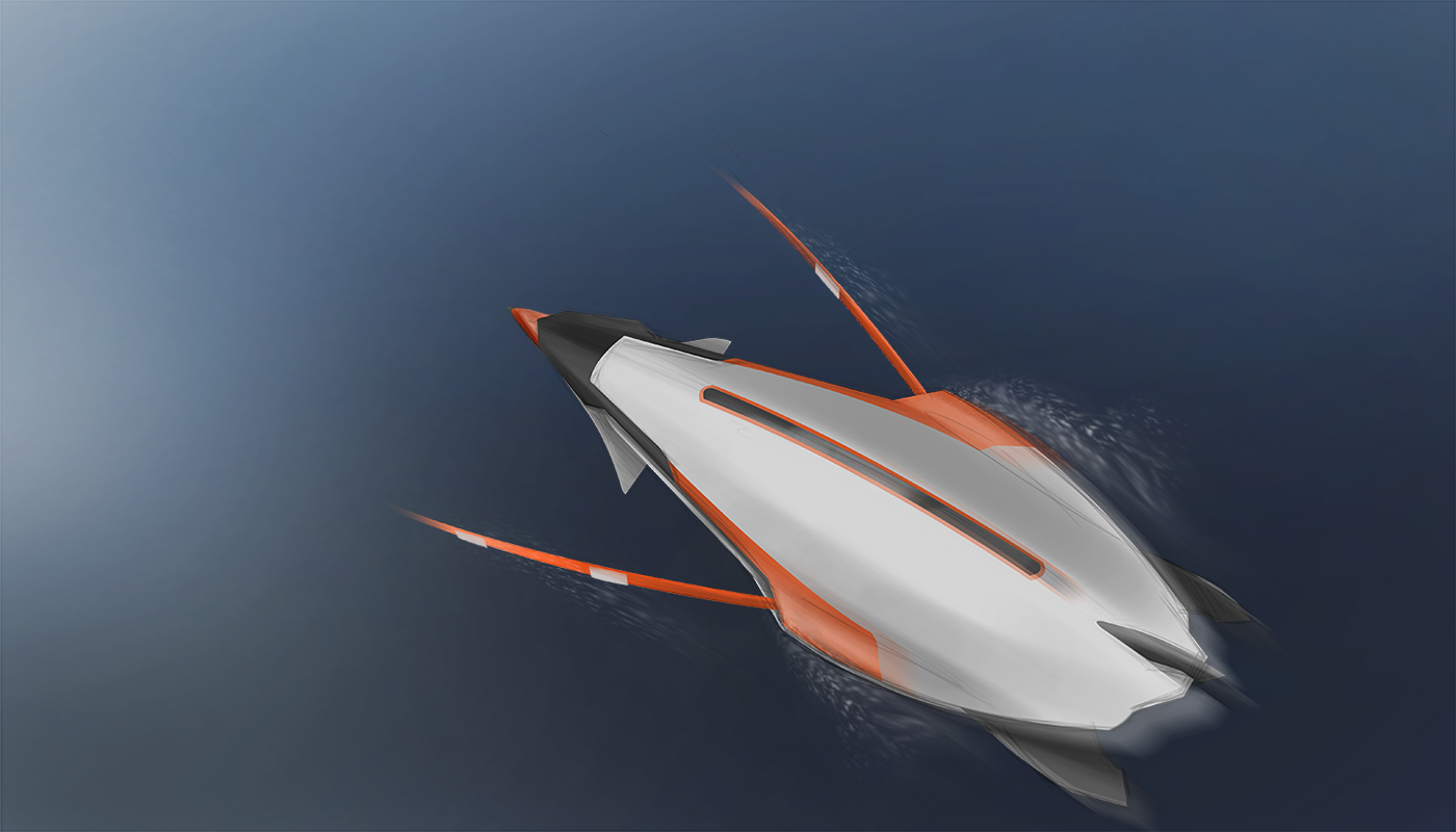 design Vehicle submarine ocean pollution art Clay Model industrial design  sketch Transportation Design concept design