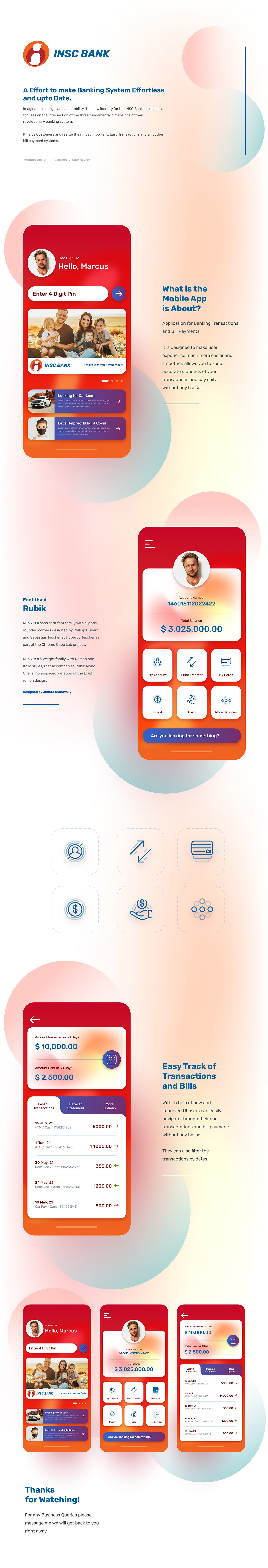 application banking finance Interface Mockup modern red UI/UX user user experience