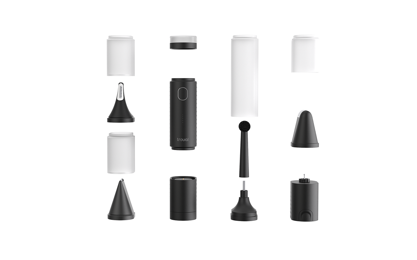 modular travel tools Troval product design  Protable Charger electric toothbrush Razor Sheaver Trimmer fuhuadesign