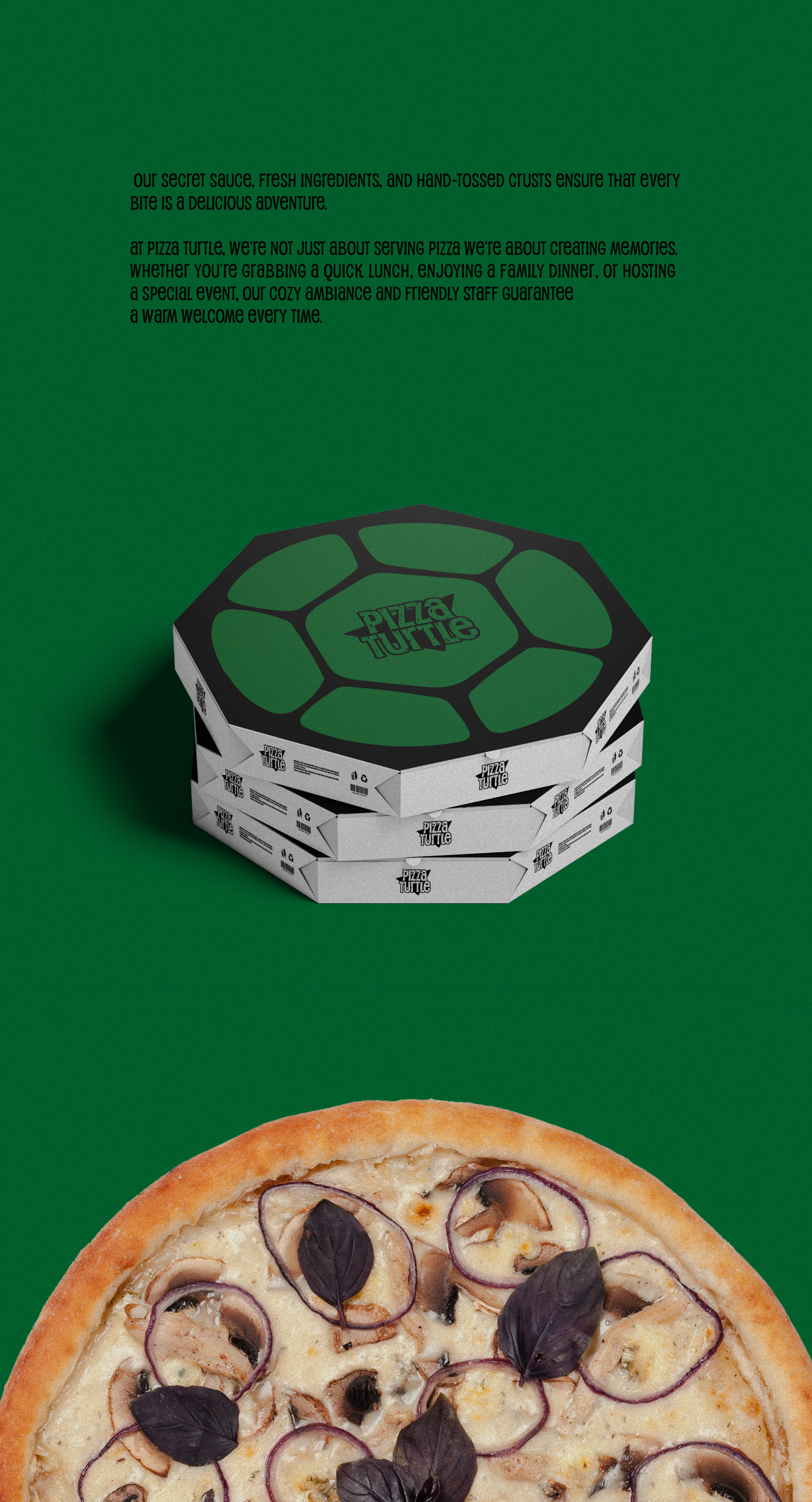 Pizza restaurant Ninja Turtles logo brand identity visual Packaging Social media post Advertising  designer