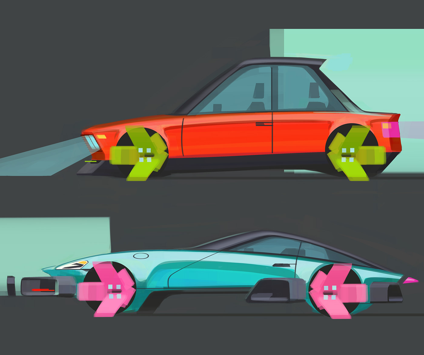sketch sketchbook Automotive design digital painting Transportation Design design car sneaker ILLUSTRATION  car design