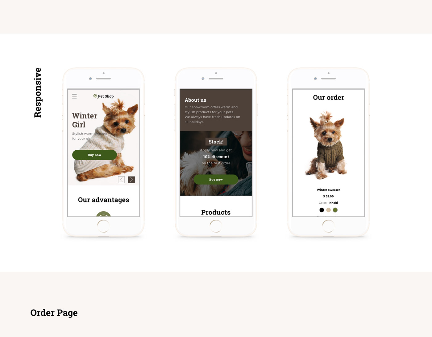 landing page pet shop design landing animation  Pet shop dog Web Design  Web