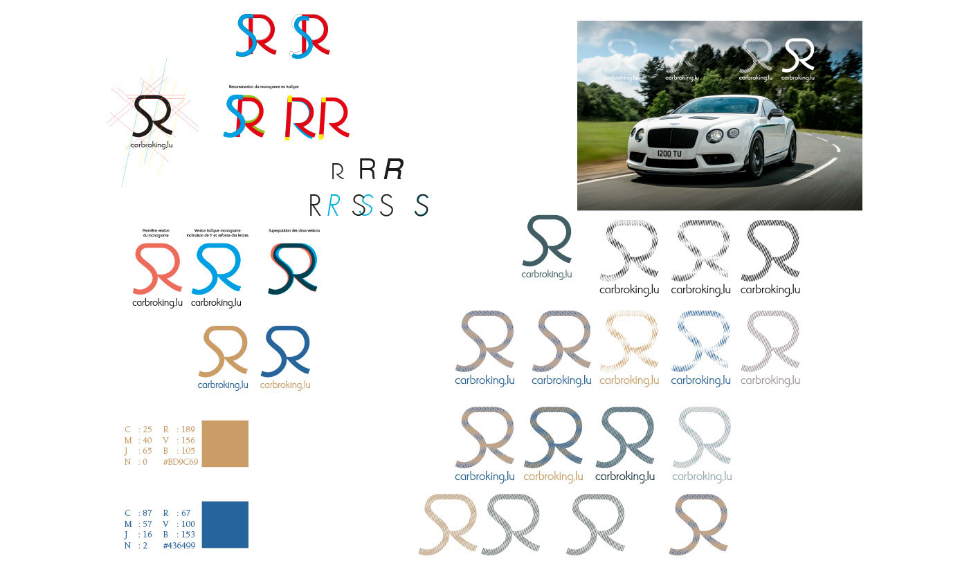 logo charte graphique luxury car rental carbroking