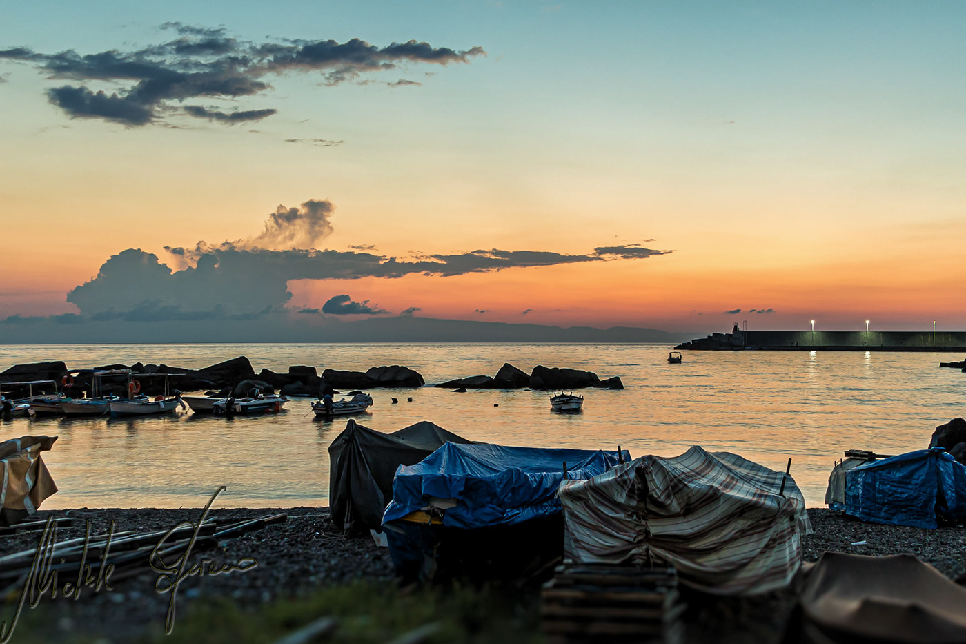 alba marina di Riposto panorami Porto dell'Etna