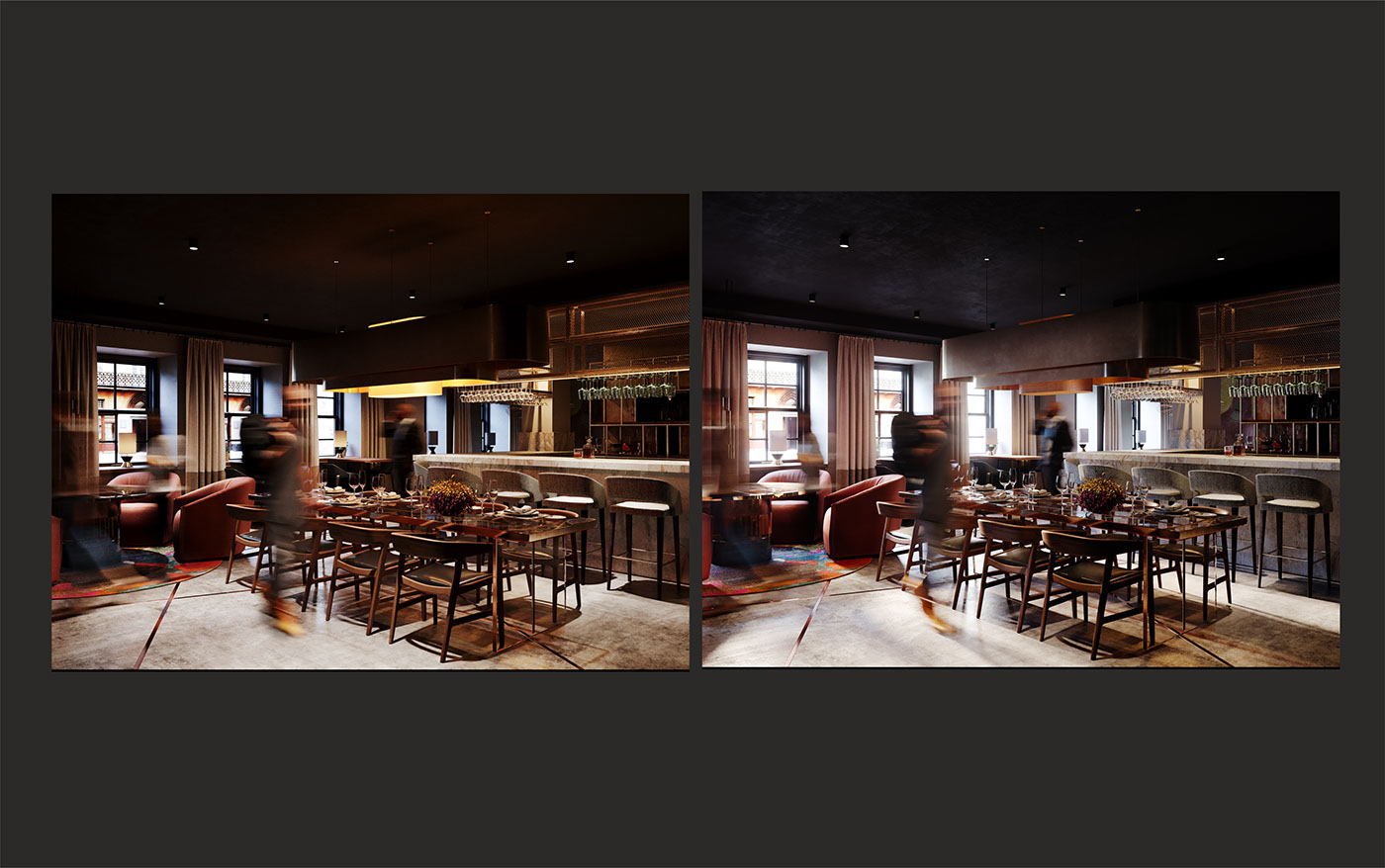 restaurant 3dsmax corona CG new ApolloRender design architecture furniture Project