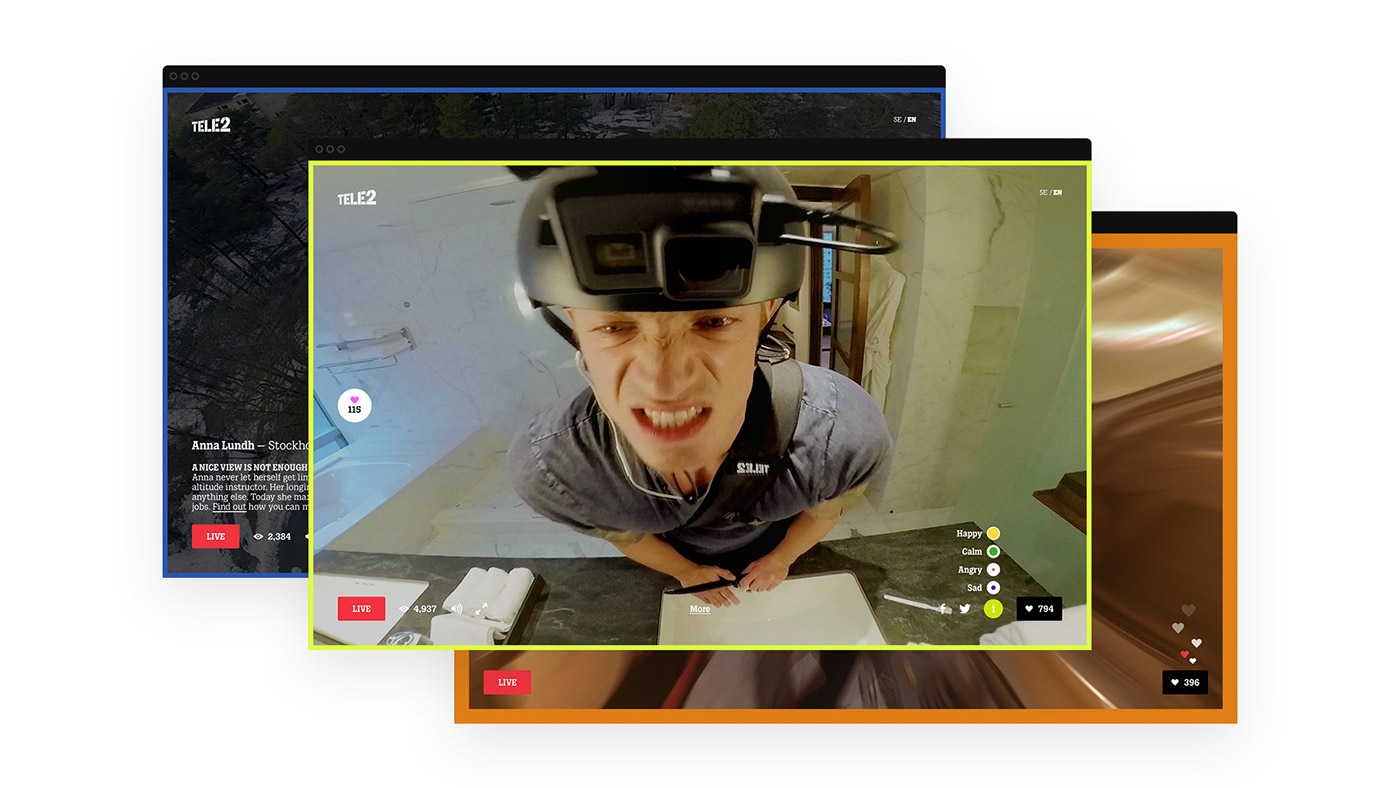 Tele2 Telecom live broadcast webgl html5 threejs Film   Travel