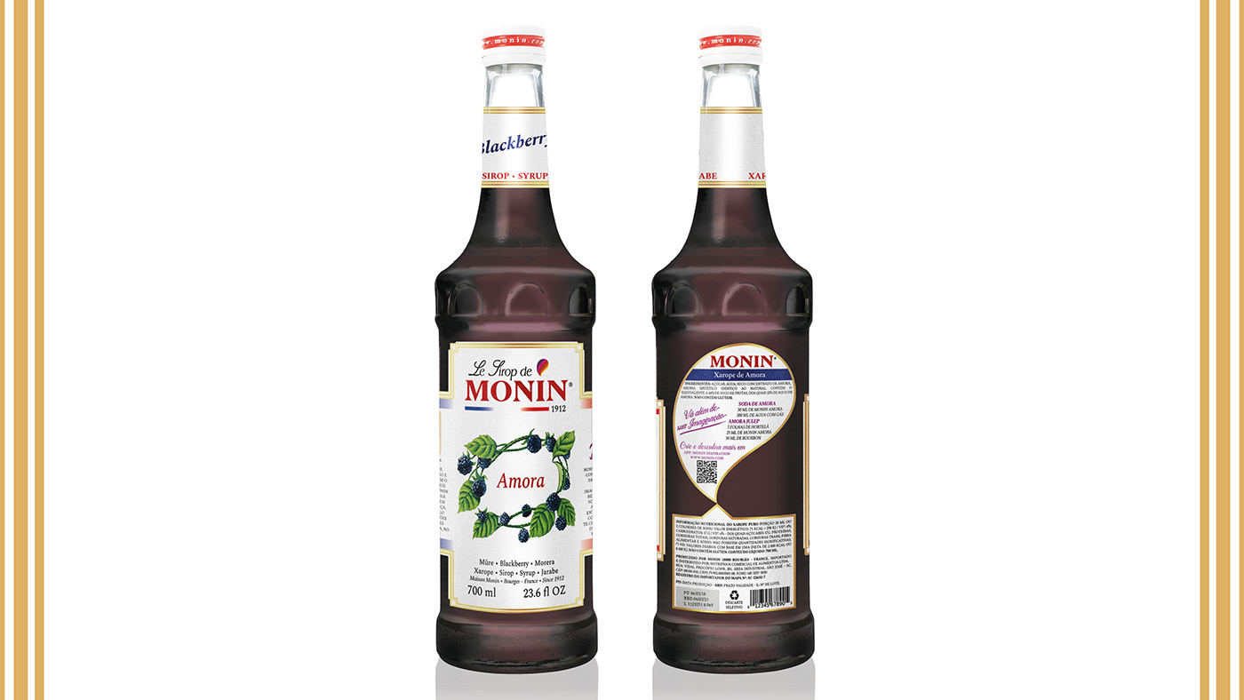 branding  drink embalagem Garrafa marca monin redesign sirop syrup xarope