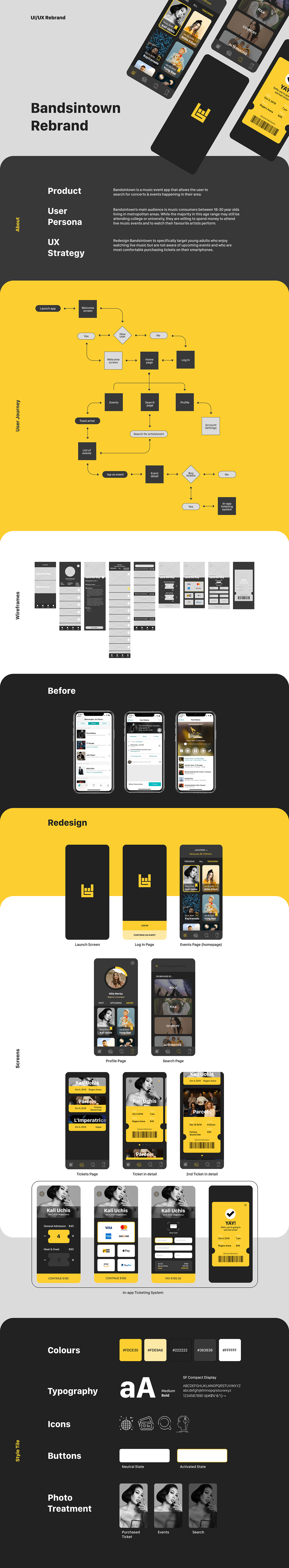 branding  Events interactive design music Rebrand student project UI ux
